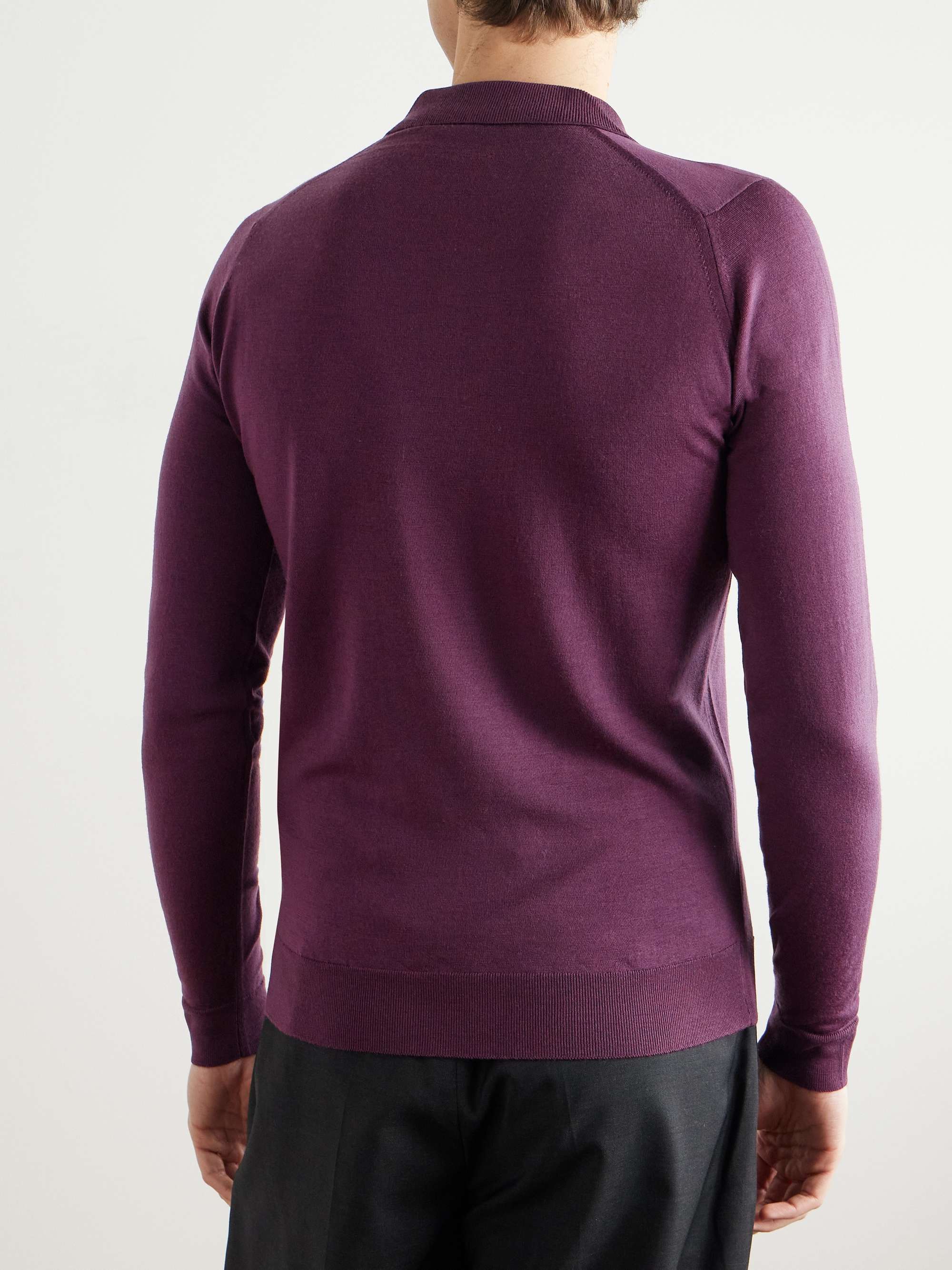 Belper Slim-Fit Merino Wool Polo Shirt view