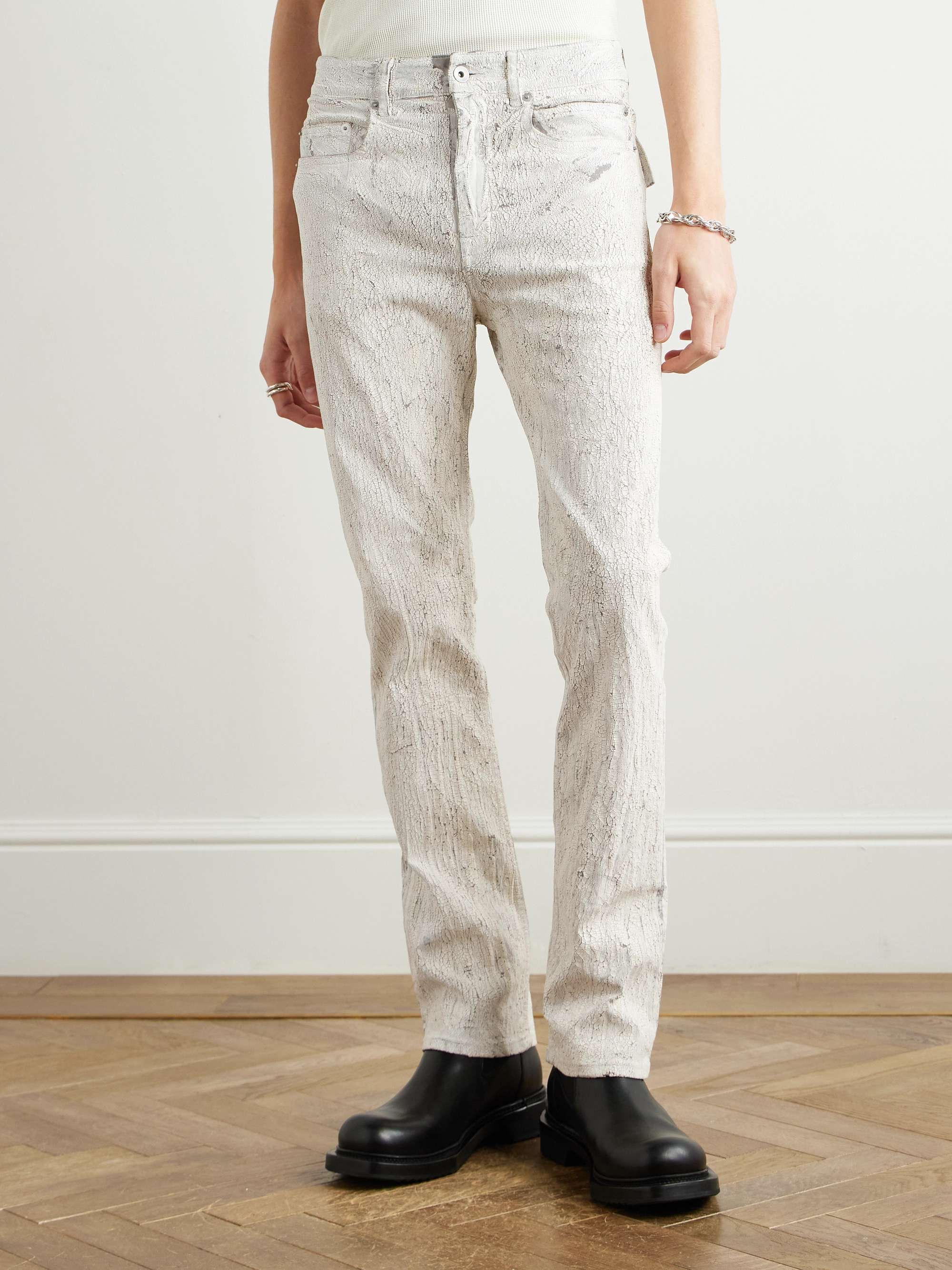 Megacrust Slim-Fit Coated Jeans view