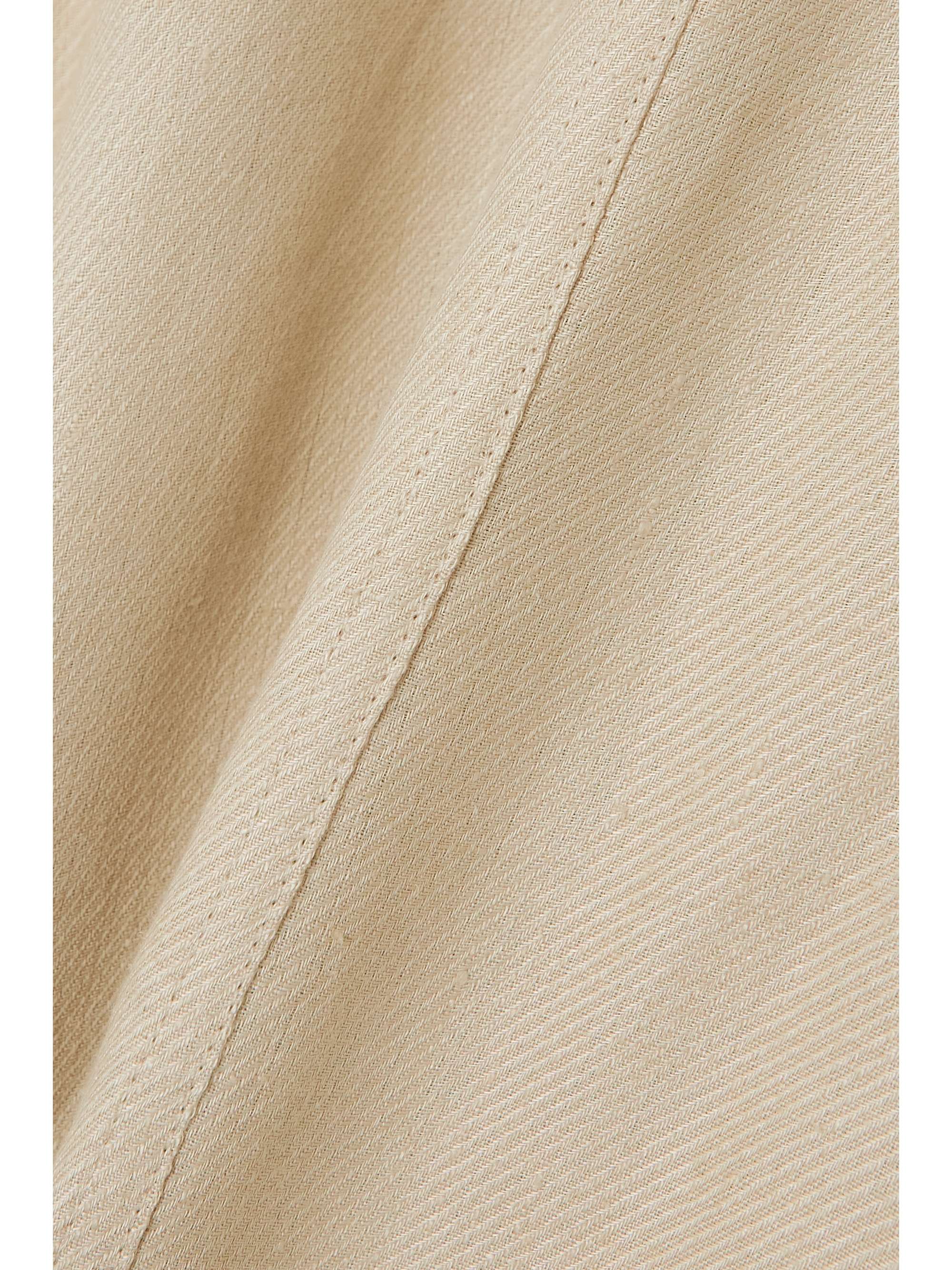 Draped linen vest view