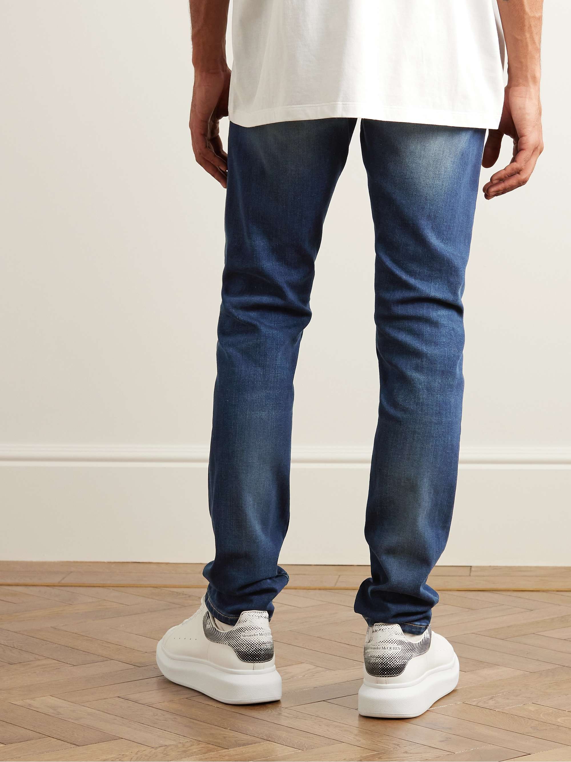 Graffiti Straight-Leg Logo-Embroidered Jeans view