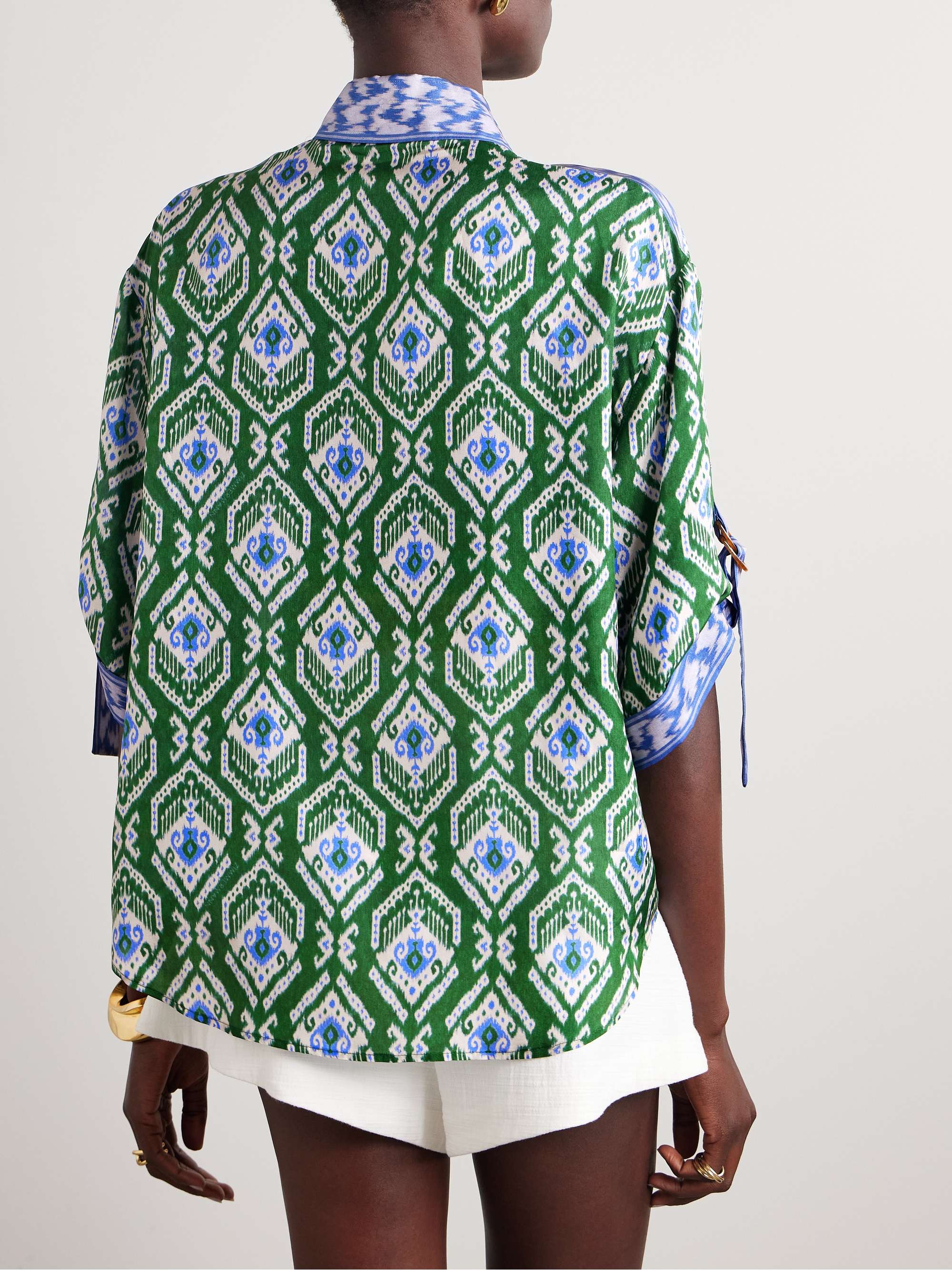 Wylie printed silk shirt view