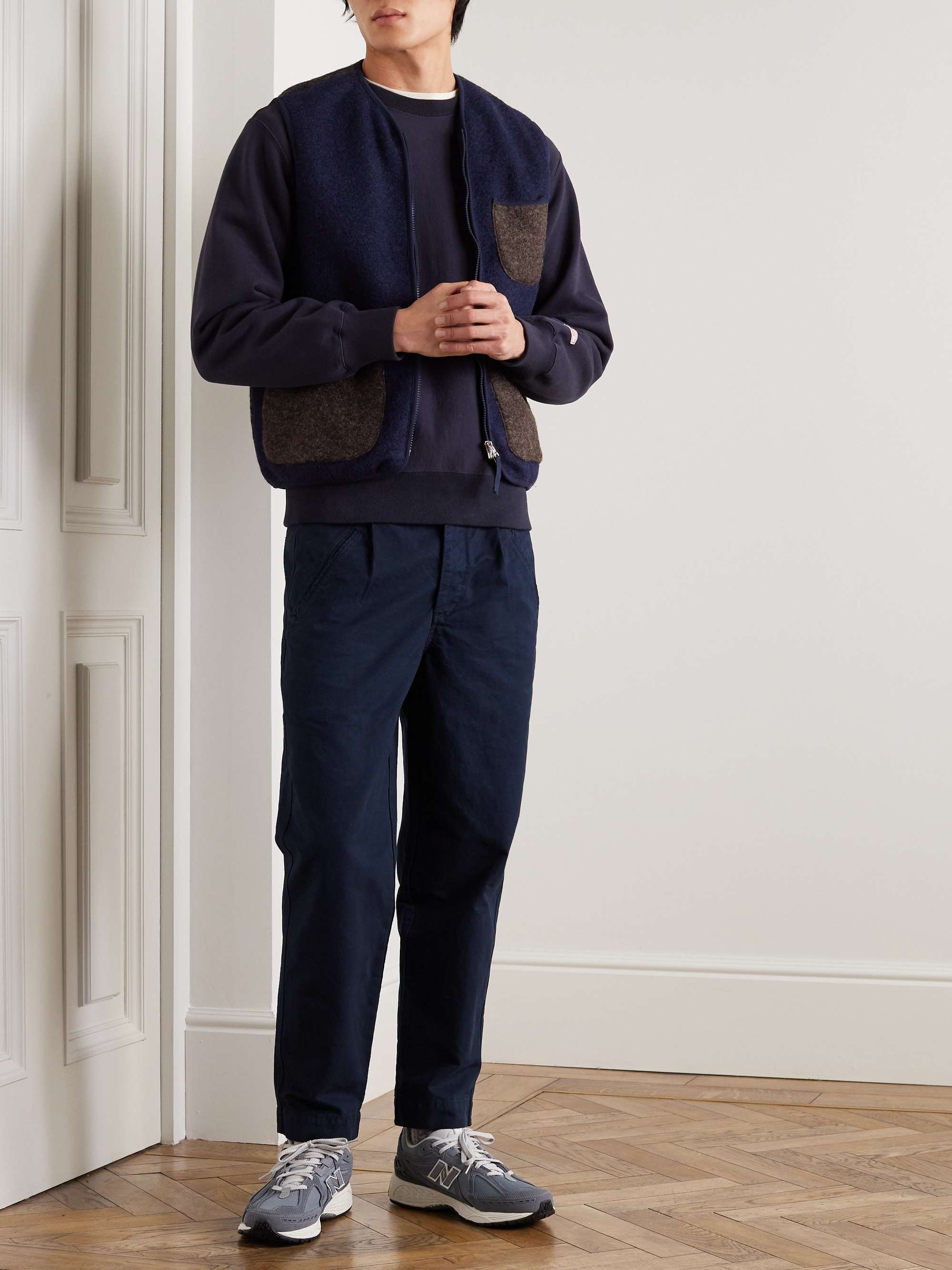 Assembly Straight-Leg Pleated Cotton-Twill Trousers view