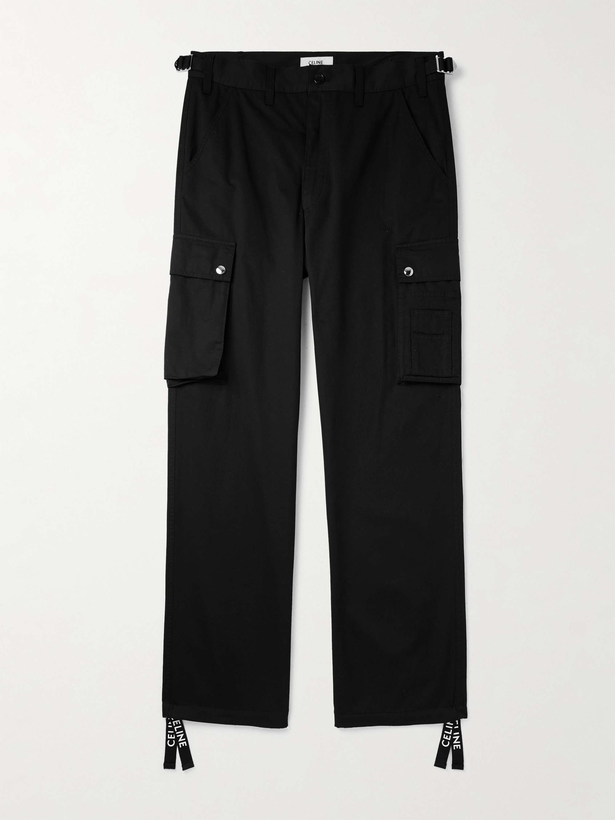 Straight-Leg Cotton and Linen-Blend Cargo Trousers view
