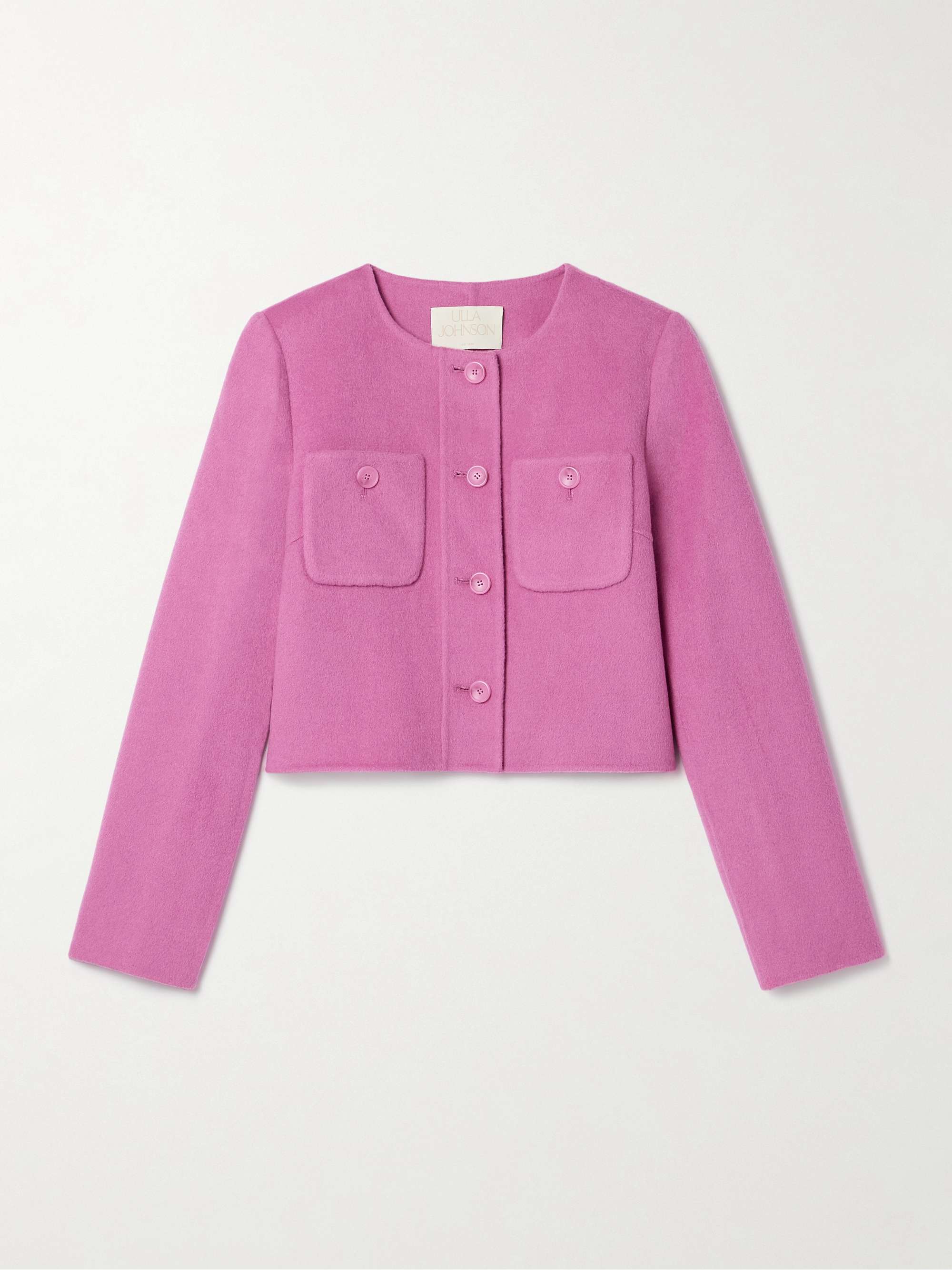 Eve cropped wool-blend felt jacket view