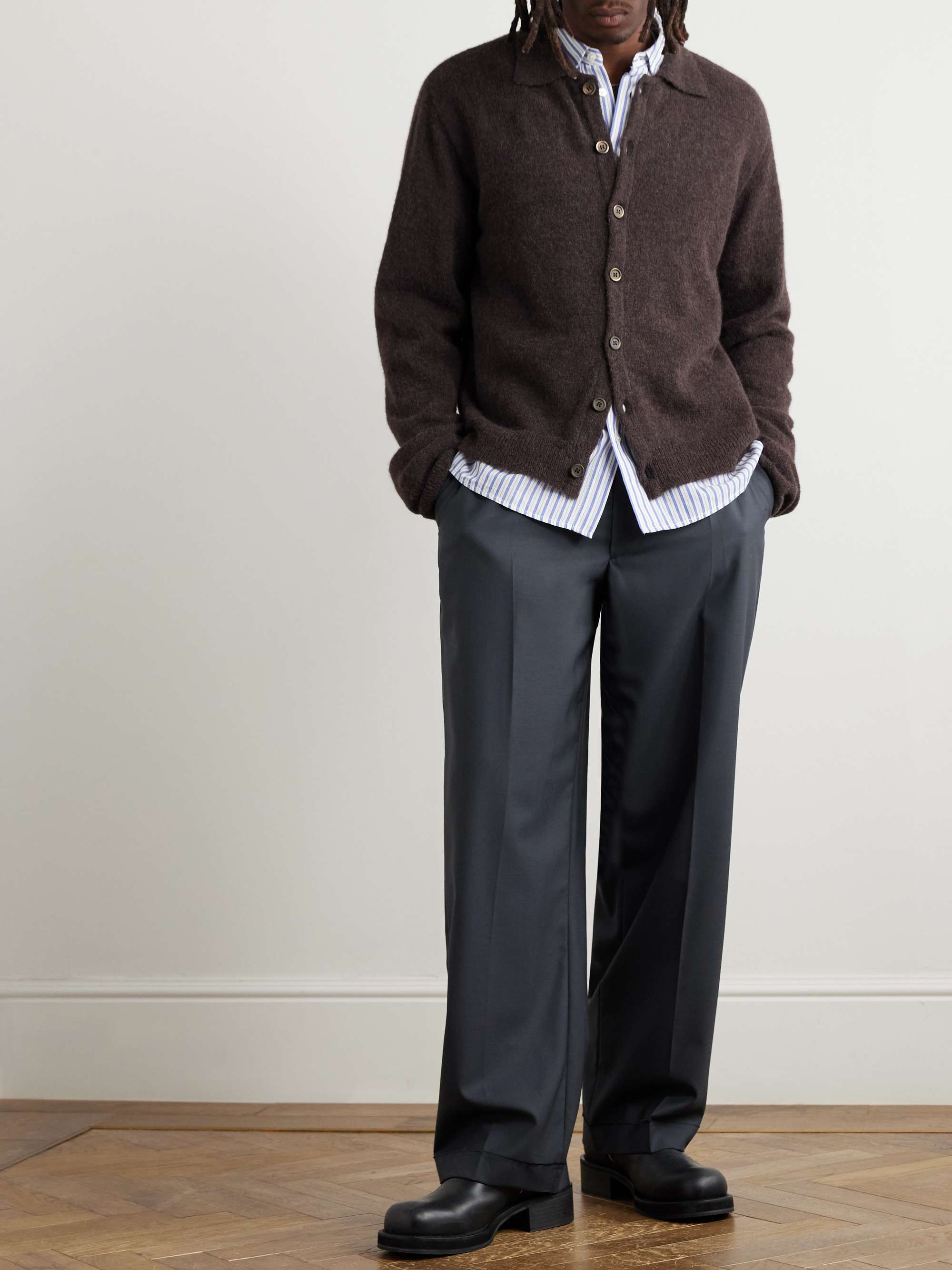Evening Slim-Fit Alpaca-Blend Cardigan view
