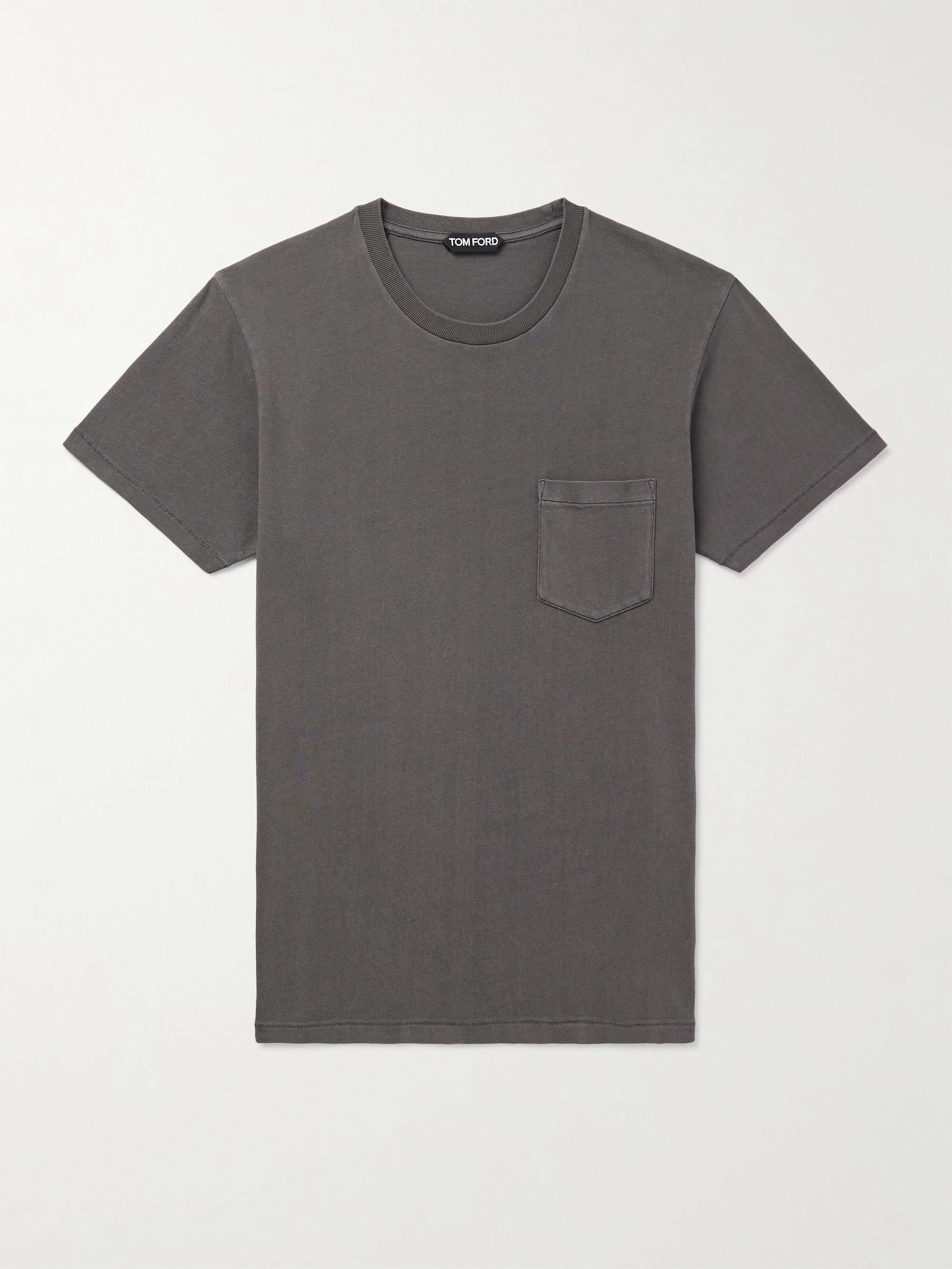 Slim-Fit Cold-Dyed Cotton-Jersey T-Shirt view