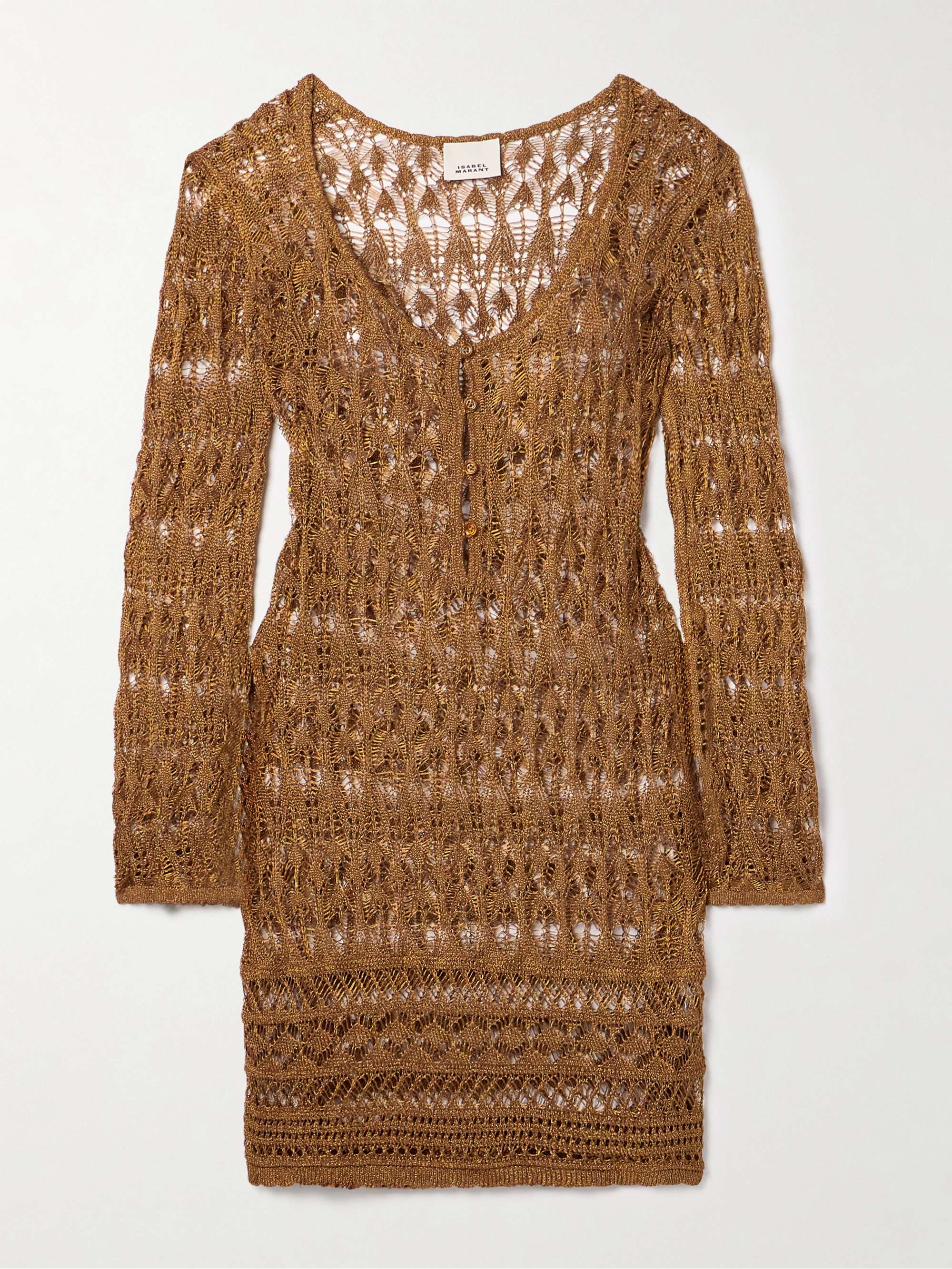 Pia metallic crocheted mini dress view