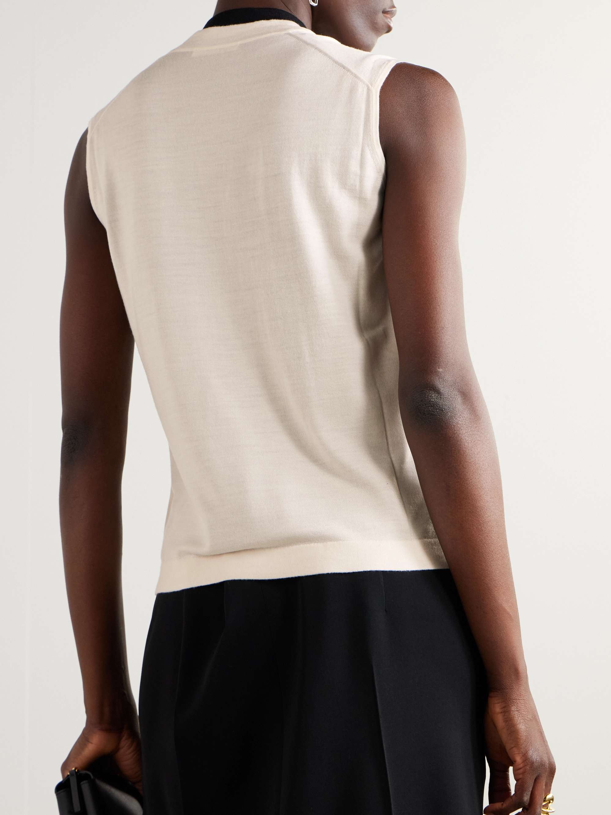 Harrell wool-jersey vest view