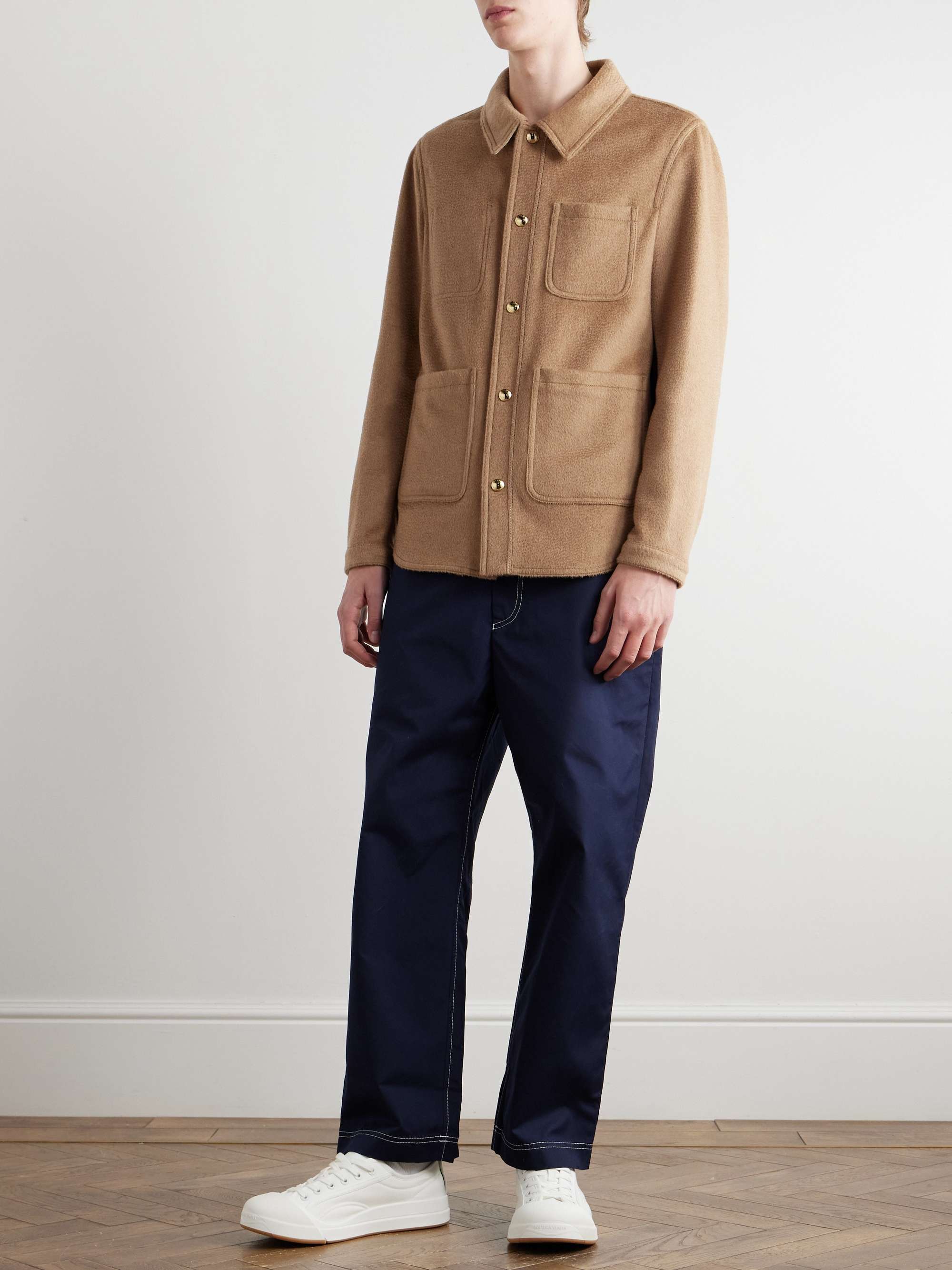 Brushed Camel Hair Overshirt view