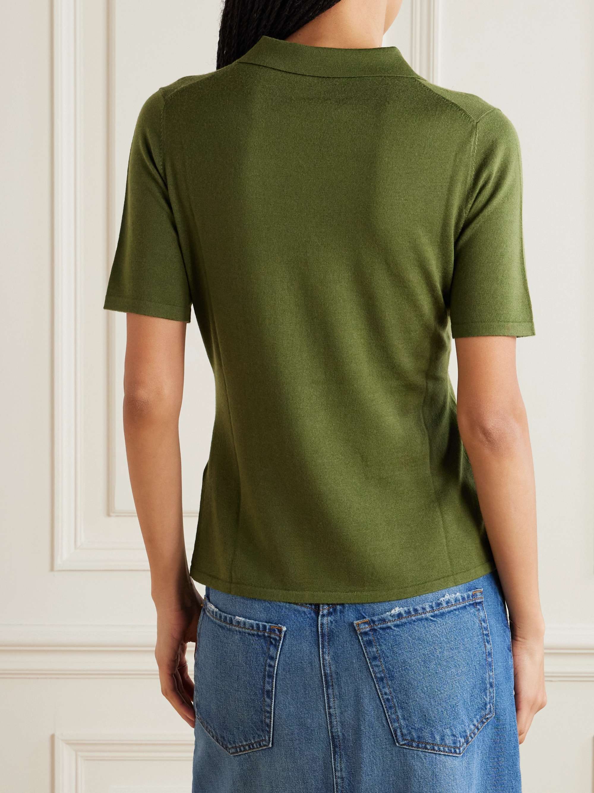Wool polo shirt view