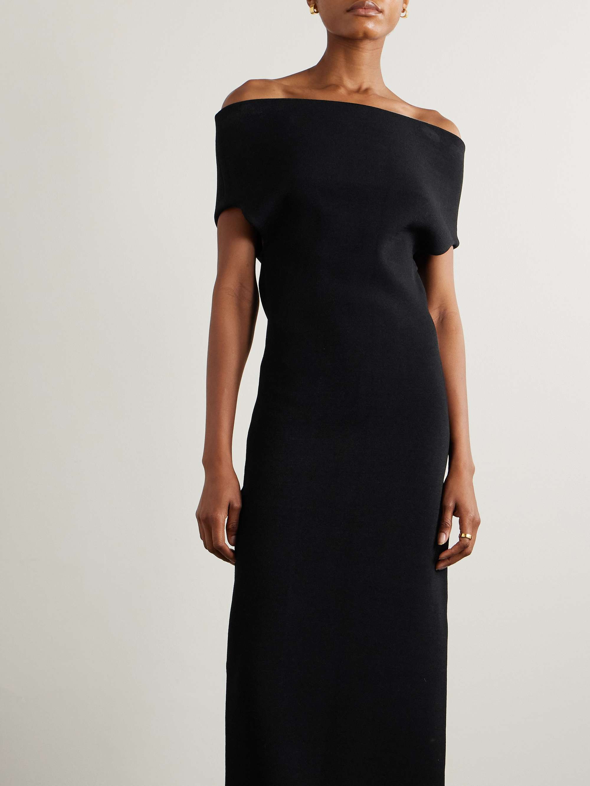 Off-the-shoulder jersey midi dress view