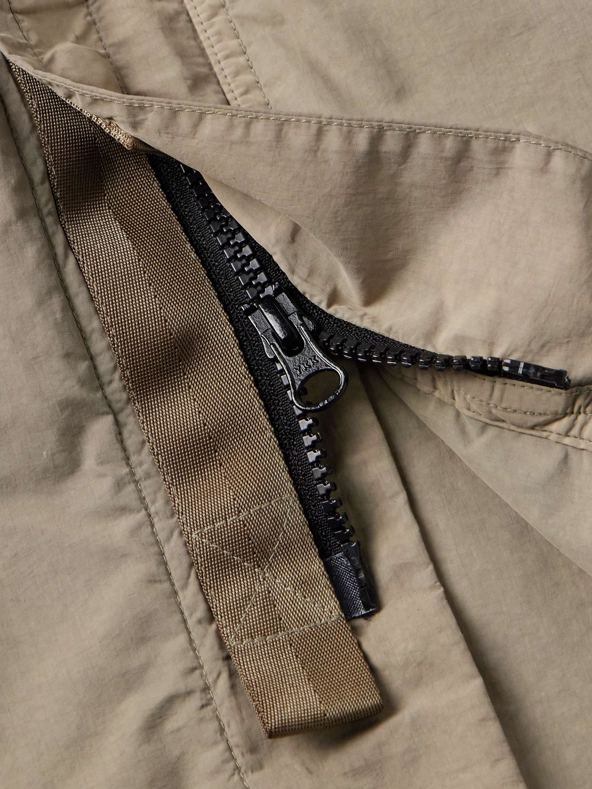 Logo-Appliquéd Garment-Dyed Webbing-Trimmed Flatt Nylon Overshirt view