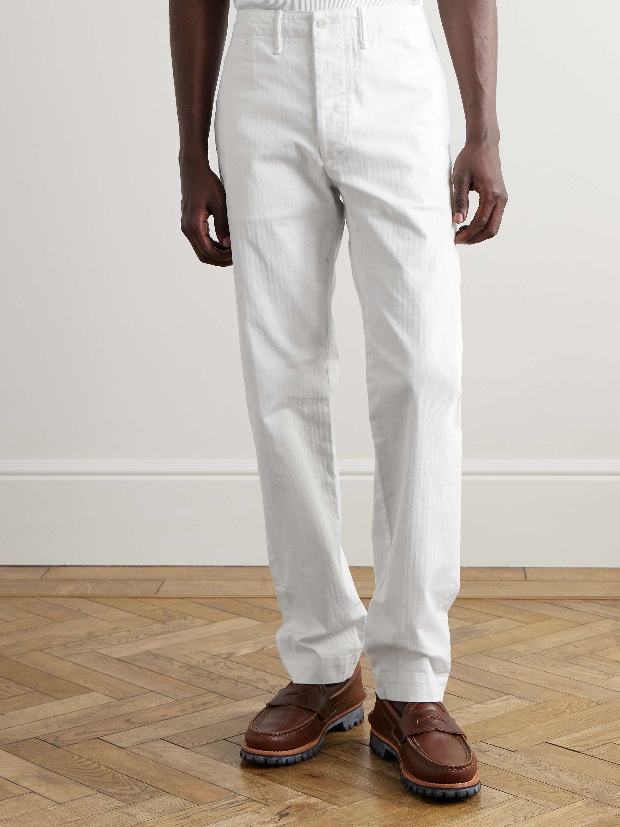 Officer's Straight-Leg Herringbone Cotton Trousers view