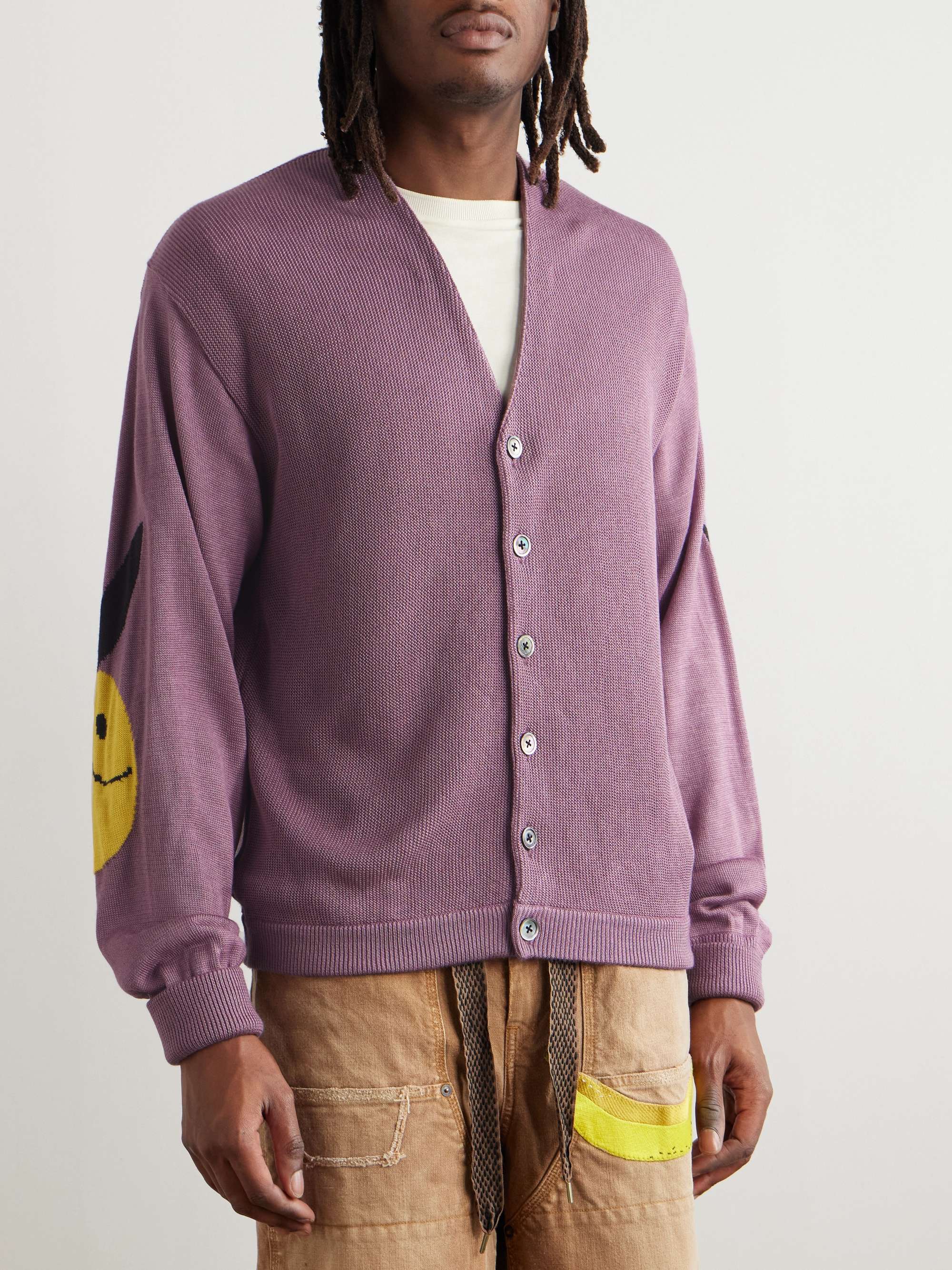Intarsia-Knit Cardigan view