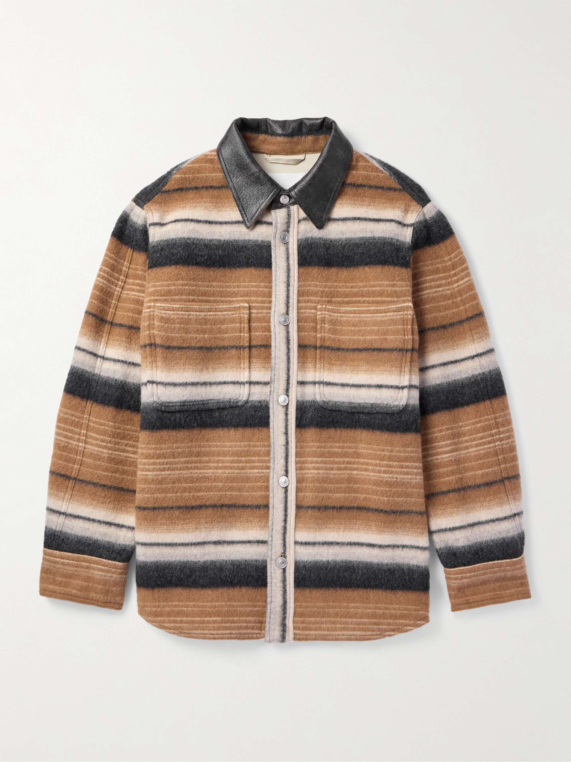 Duncan striped wool-blend felt jacket view