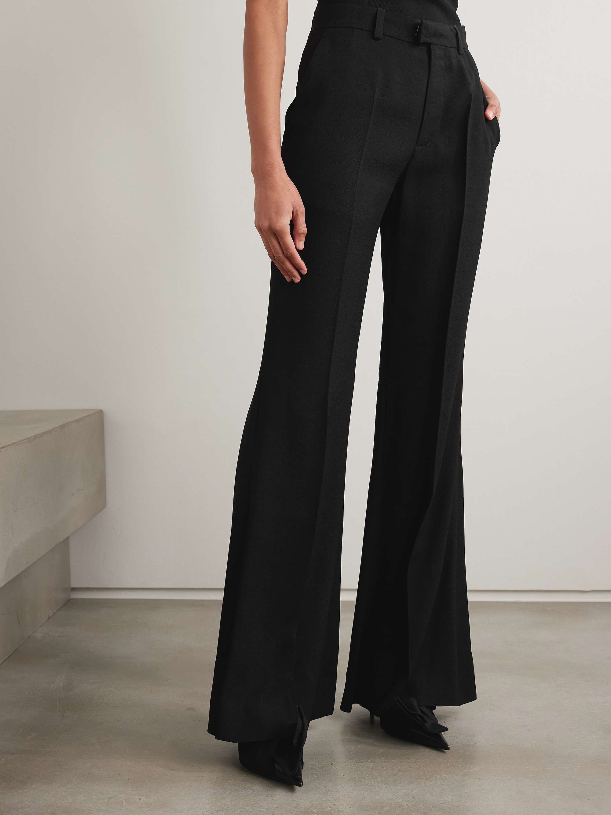 Cotton flared pants view