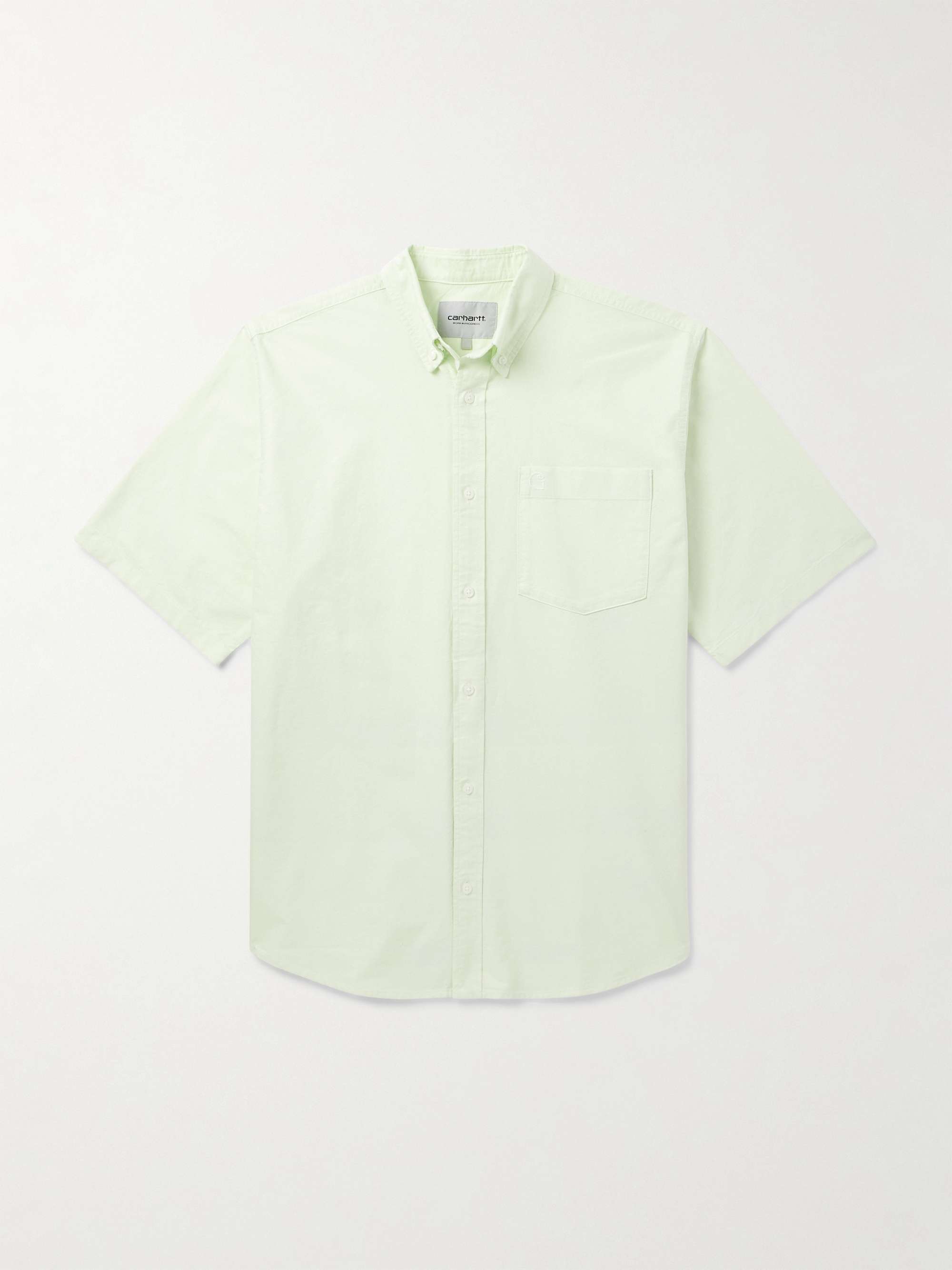 Braxton Button-Down Collar Logo-Embroidered Cotton Oxford Shirt view
