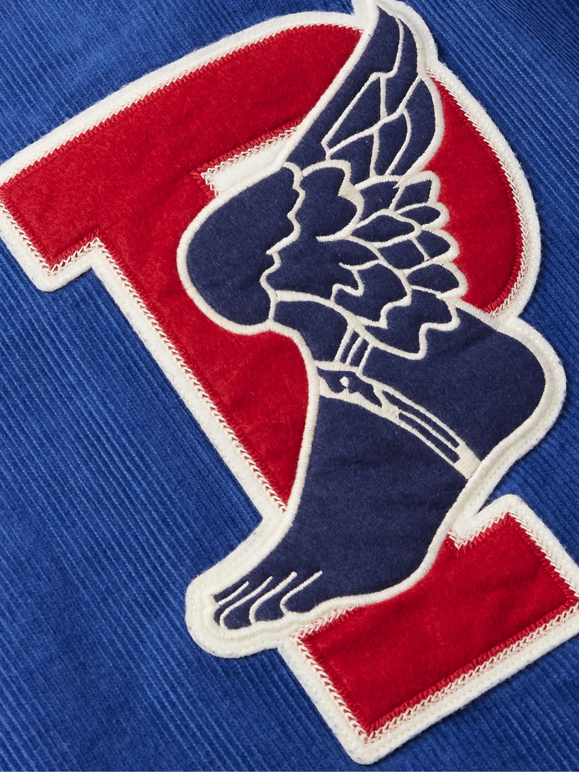 Logo-Appliquéd Cotton-Corduroy Varsity Jacket view