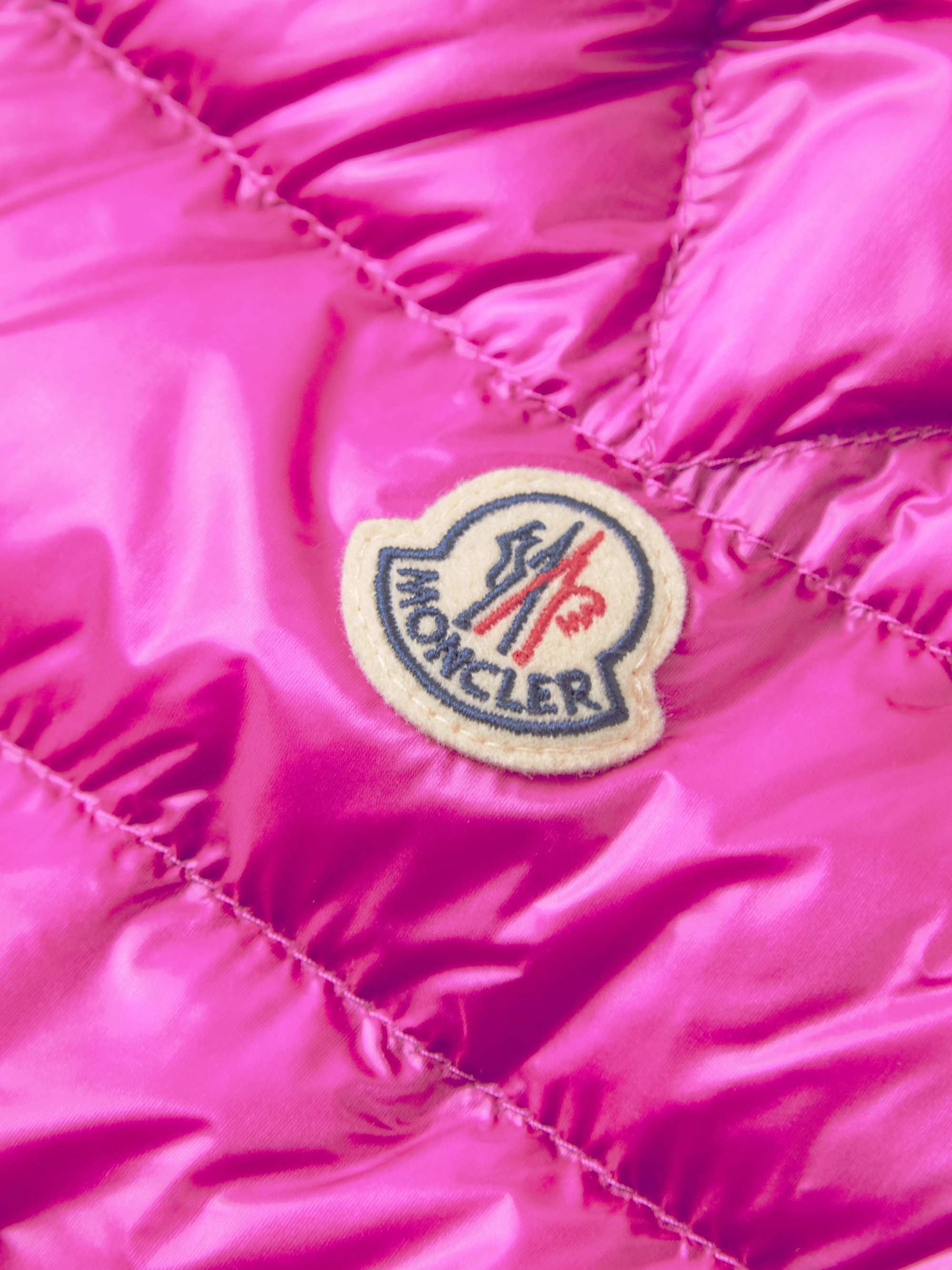 Acorus Logo-Appliquéd Quilted Glossed-Shell Down Jacket view