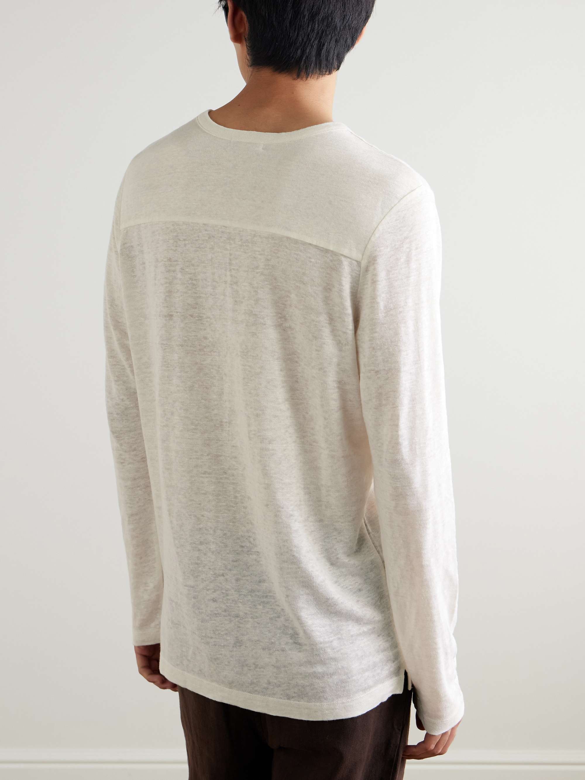Linen-Jersey Henley T-Shirt view