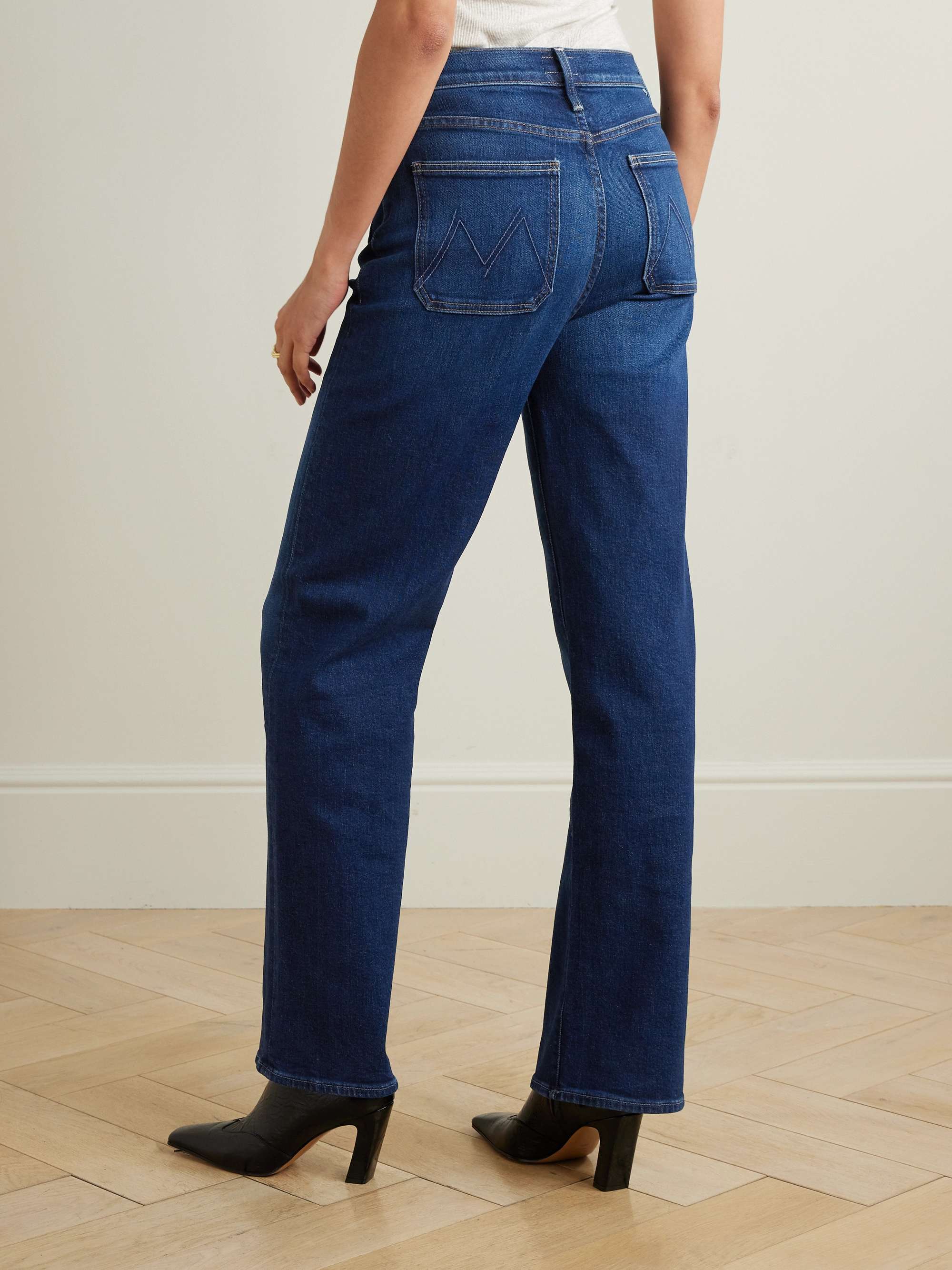 Patch Pocket Rambler Zip high-rise straight-leg jeans view