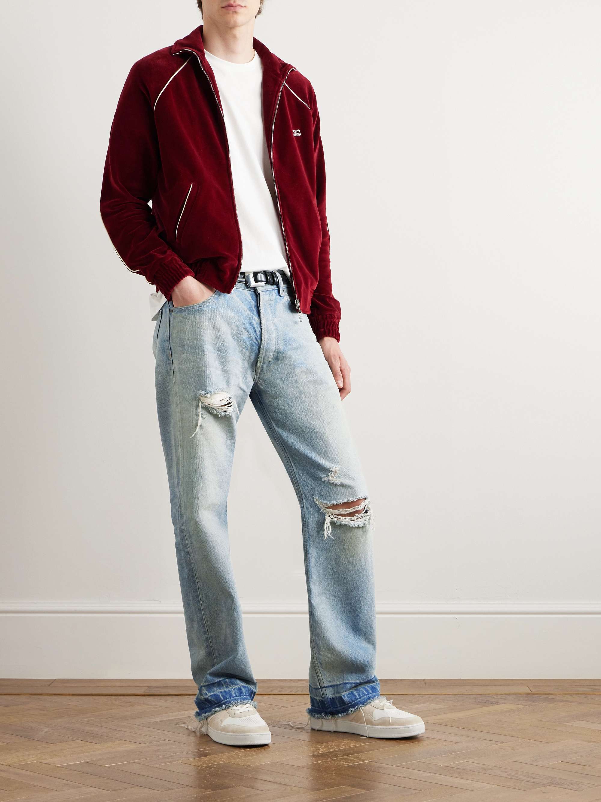 Wesley Straight-Leg Distressed Jeans view