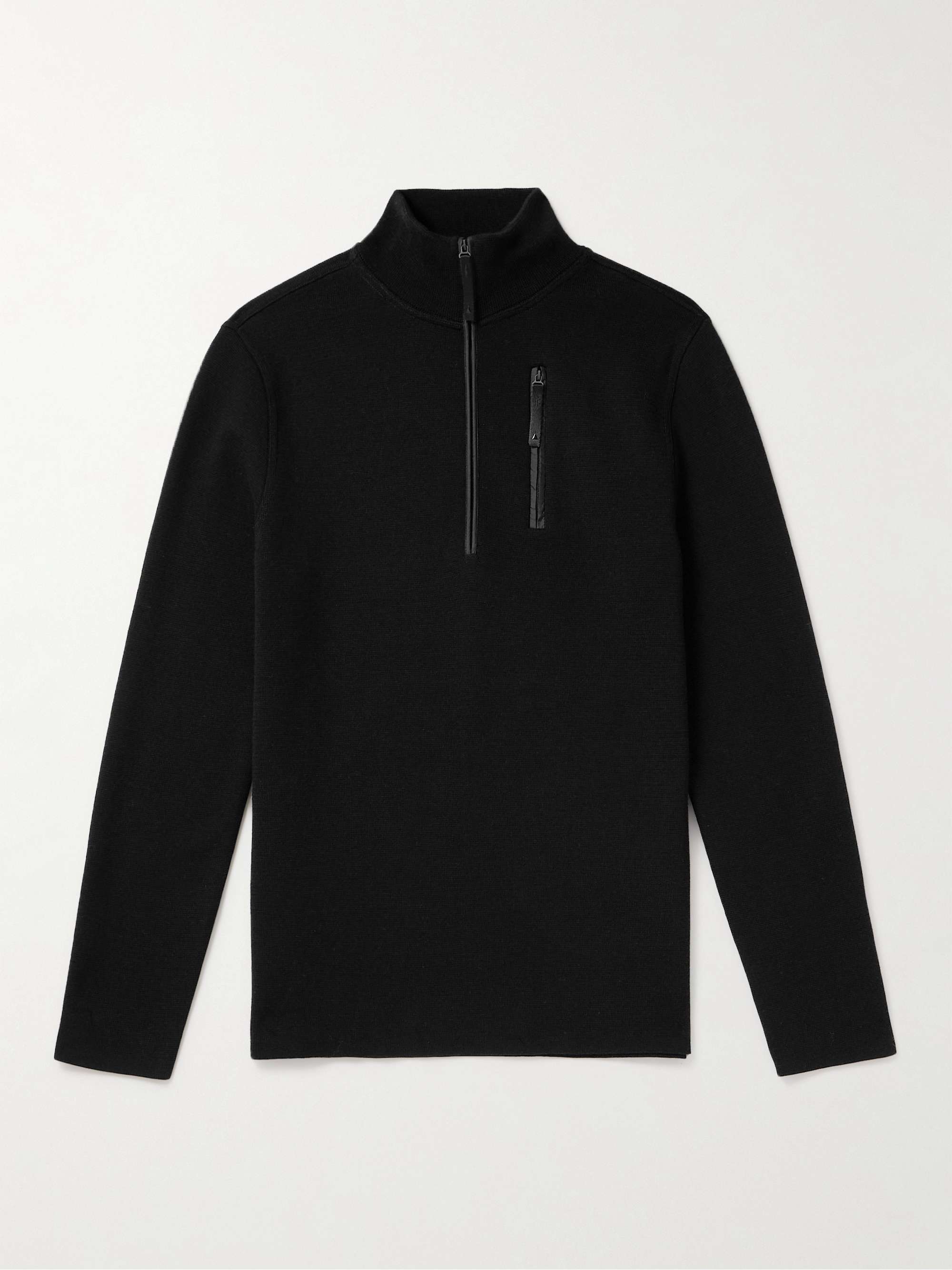 Matterhorn Shell-Trimmed Wool Half-Zip Sweater view