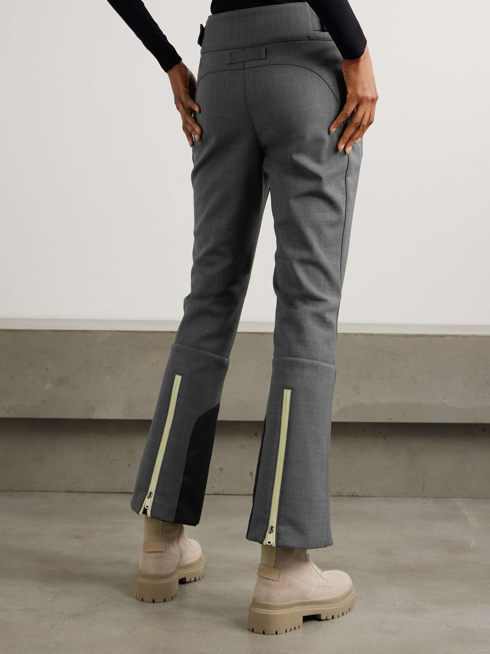Wool-blend flared ski pants view
