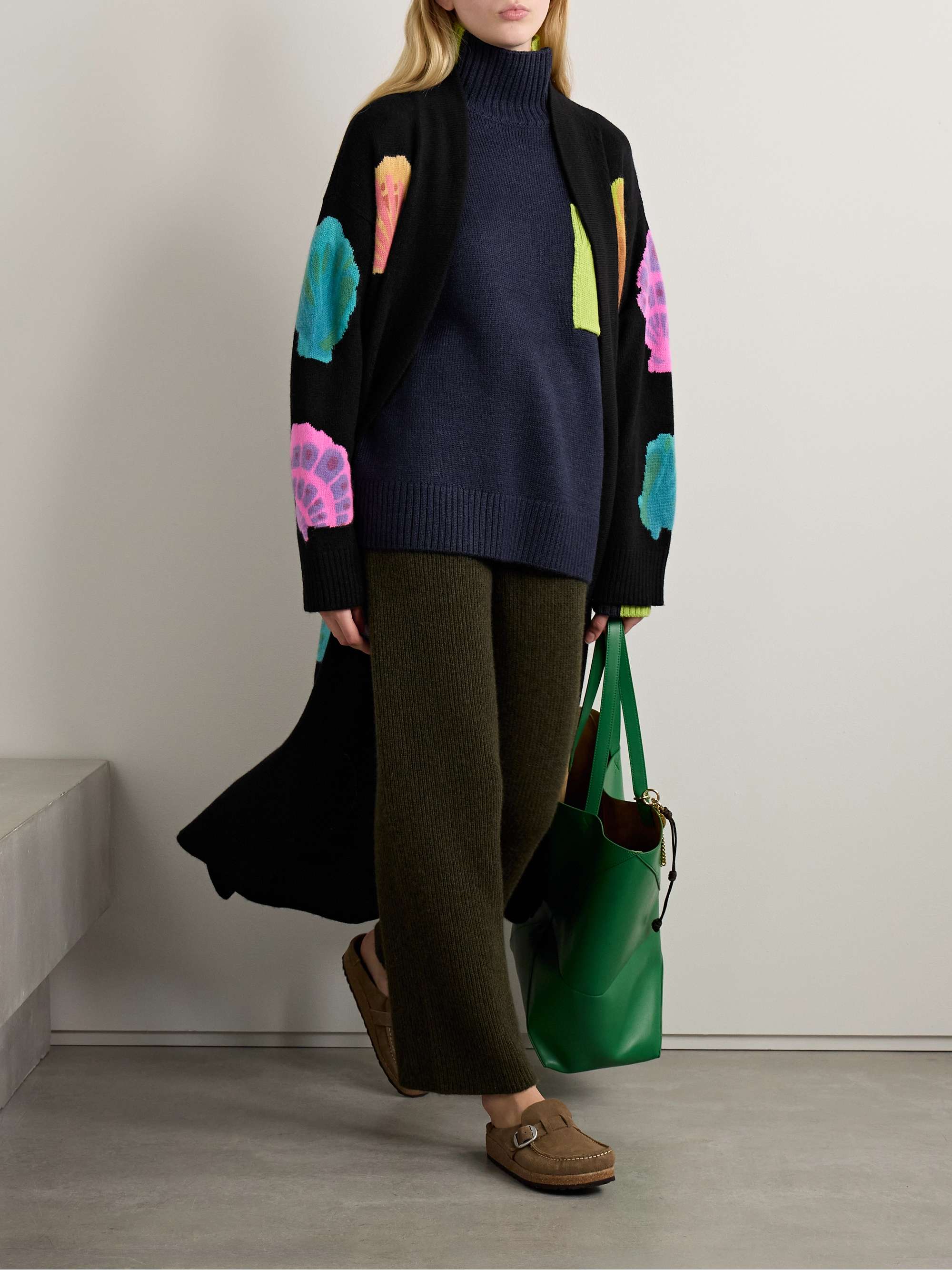 Cashmere-jacquard cardigan view