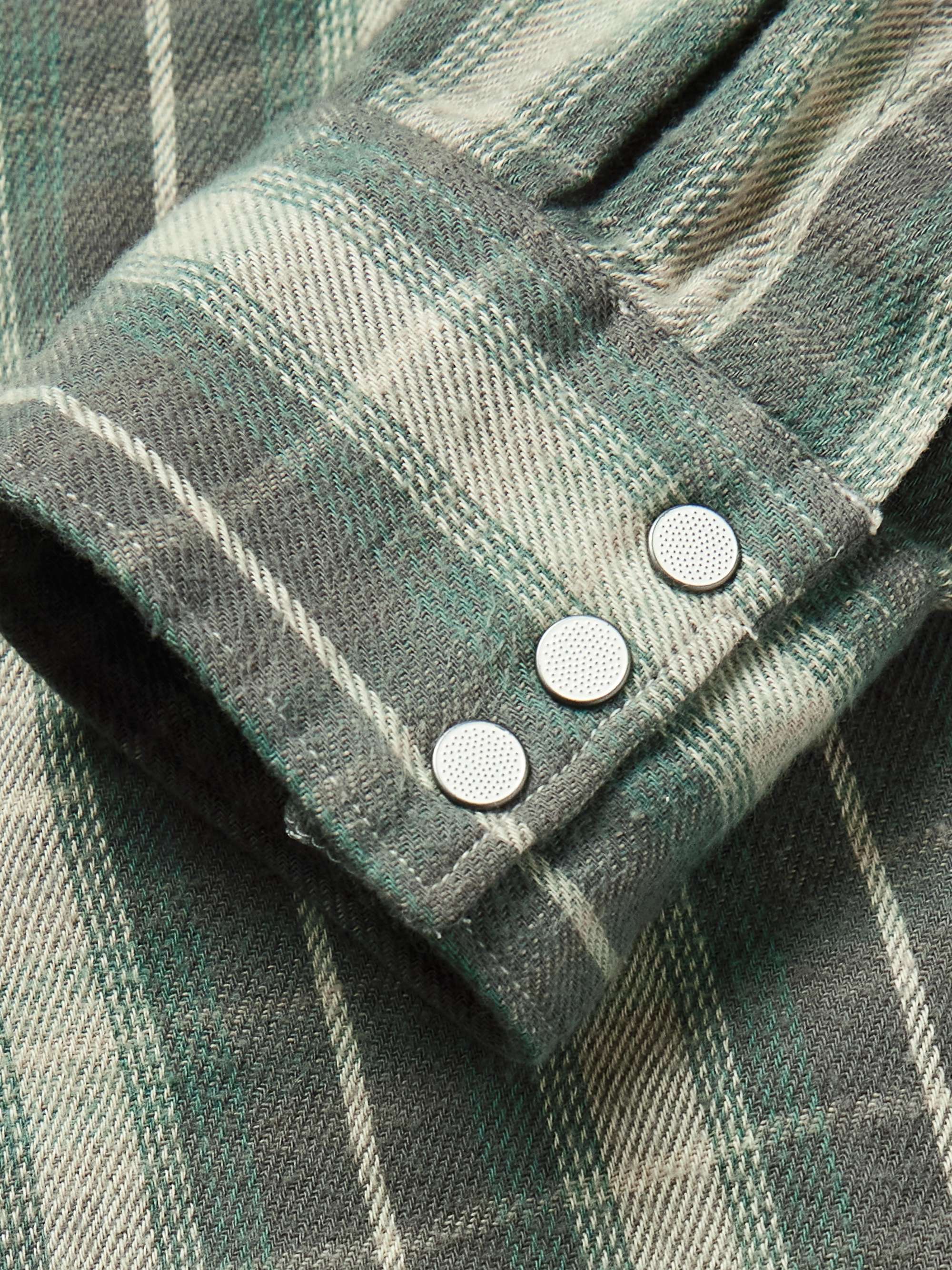 Allen Checked Cotton-Flannel Western Shirt view