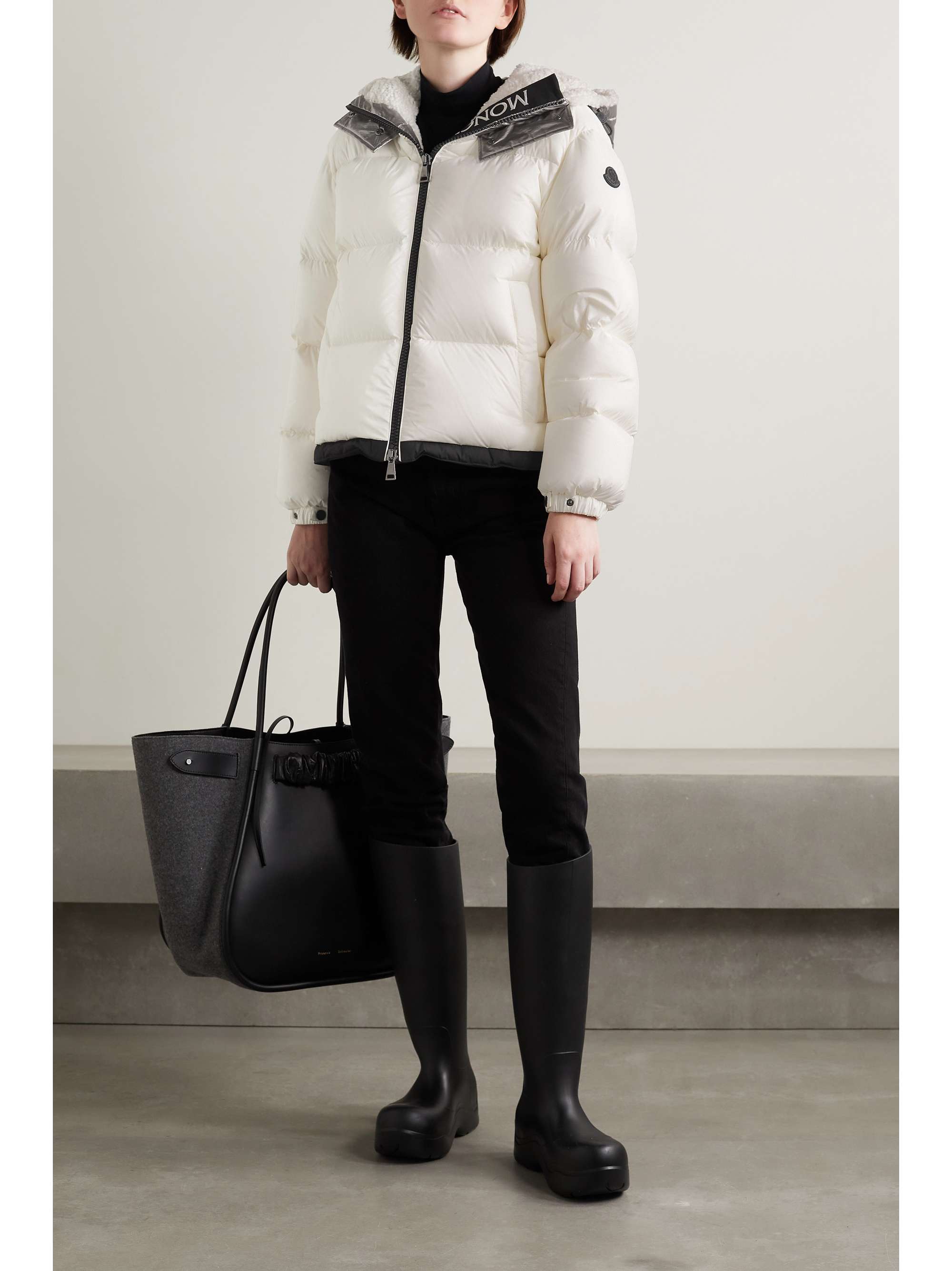 Bufonie hooded quilted shell down jacket view