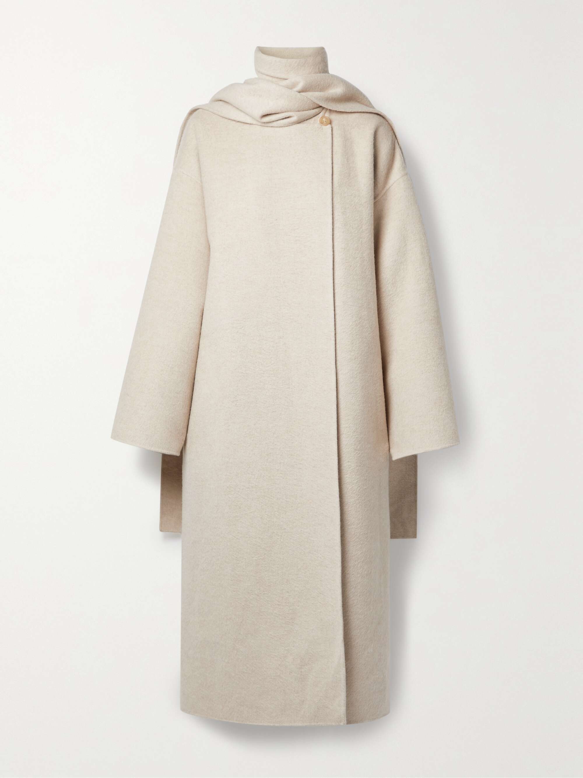Notte scarf-detailed cashmere coat view