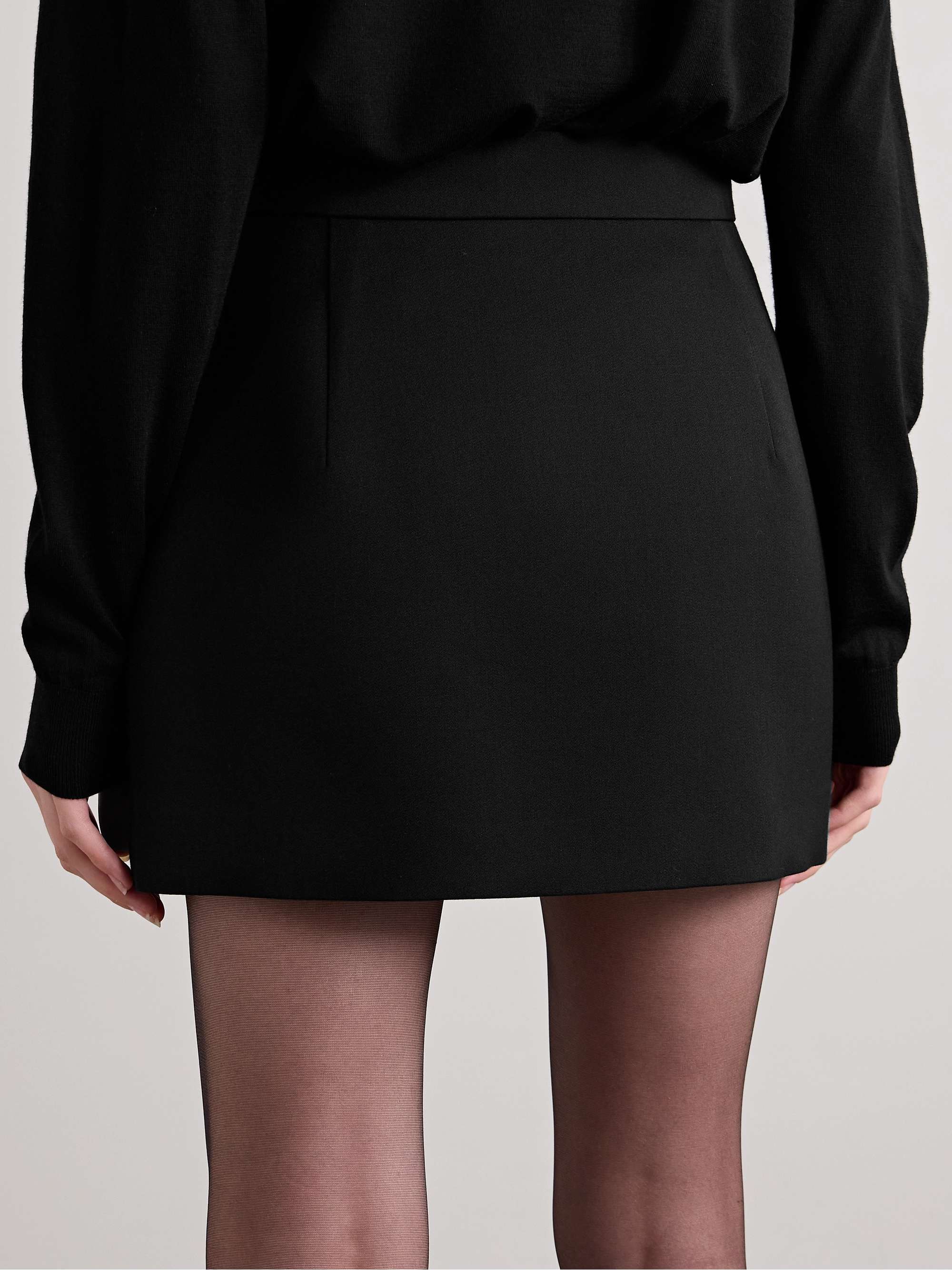 Anouk grain de poudre wool mini skirt view
