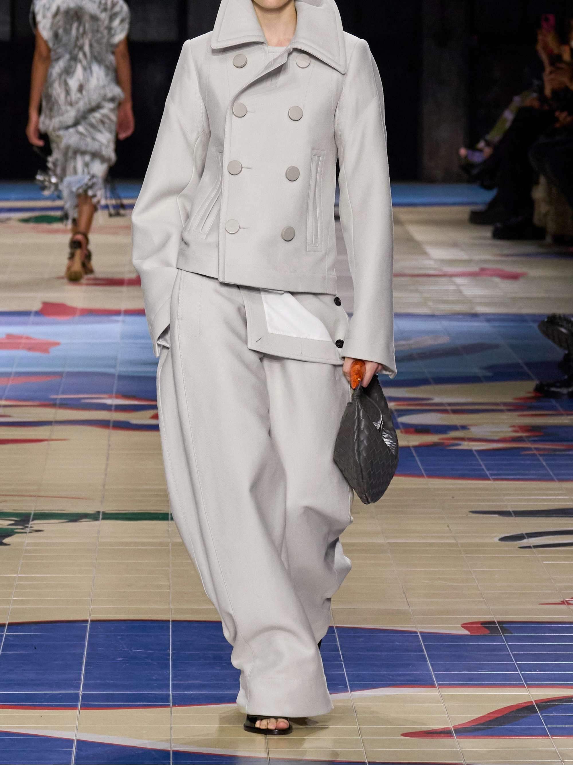 Double-breasted cotton-twill jacket view