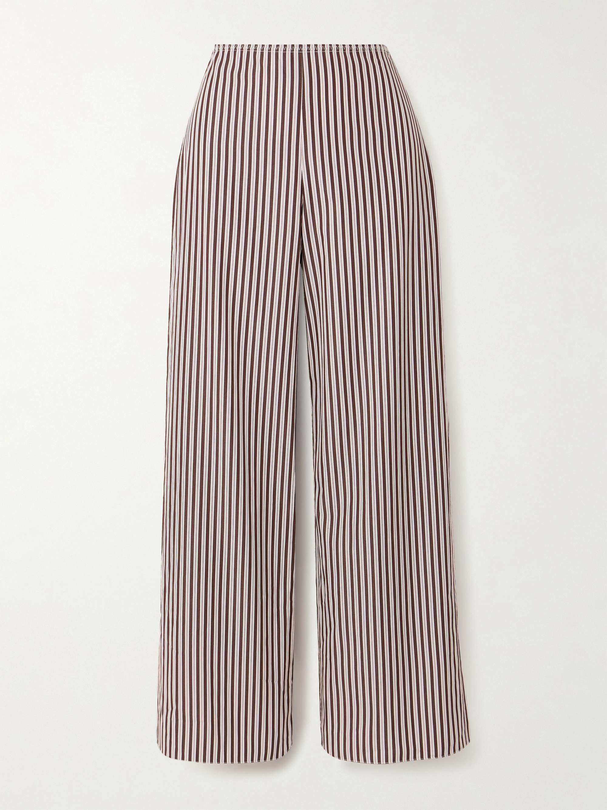 + The Vanguard striped cotton-poplin wide-leg pants view