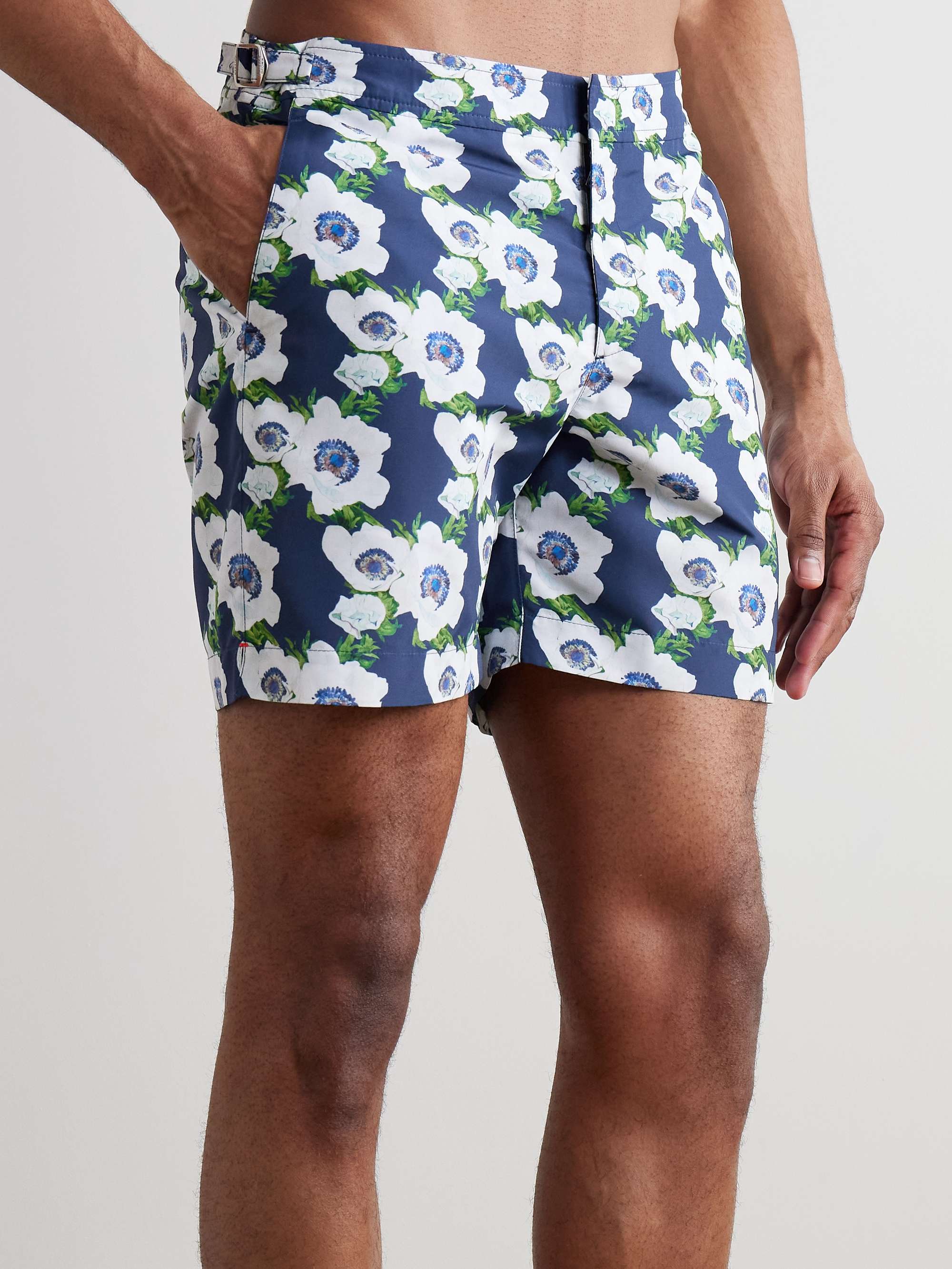 Bulldog Straight-Leg Mid-Length Floral-Print Recycled Swim Shorts view