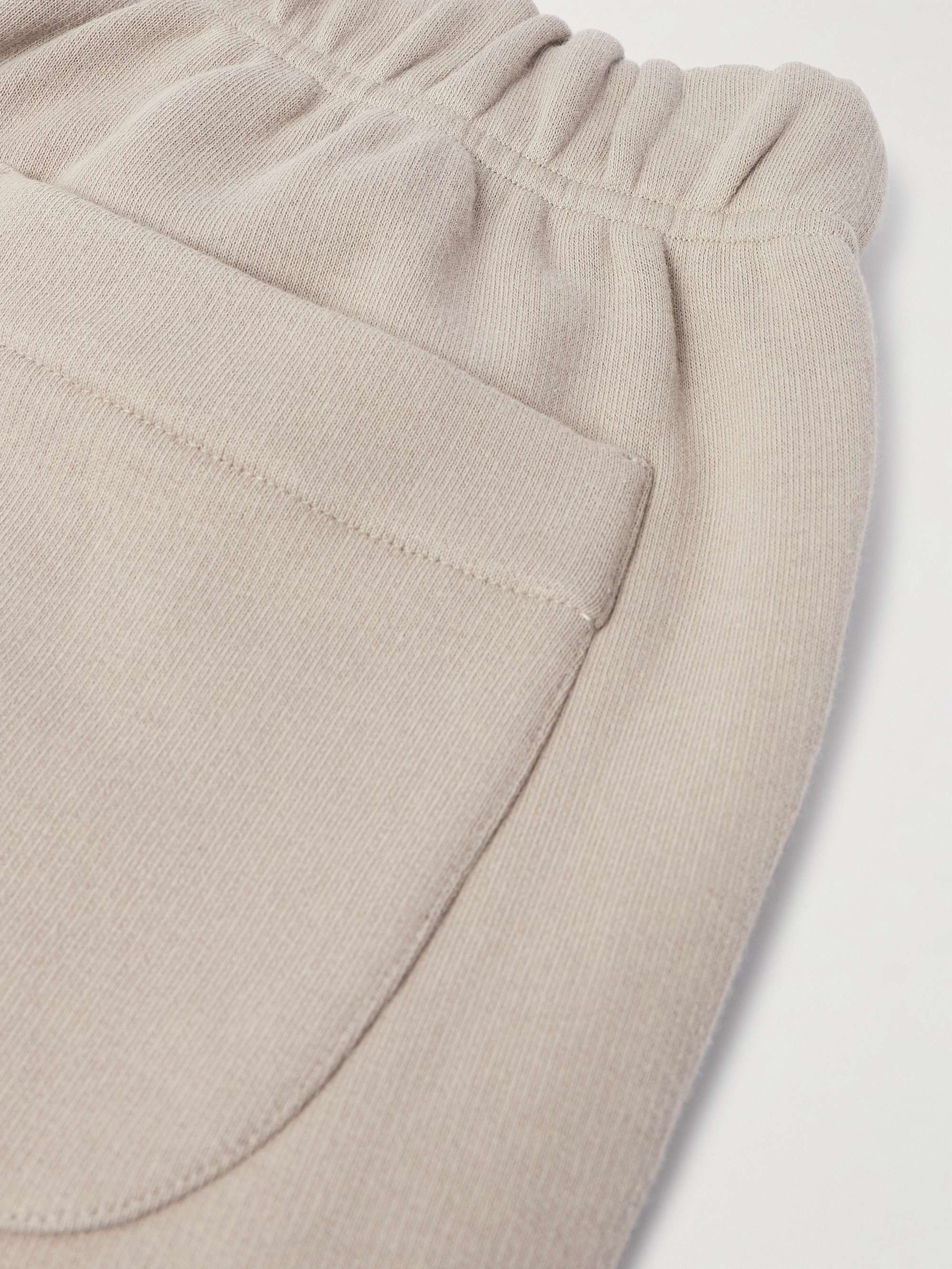 Straight-Leg Cotton-Terry Drawstring Shorts view