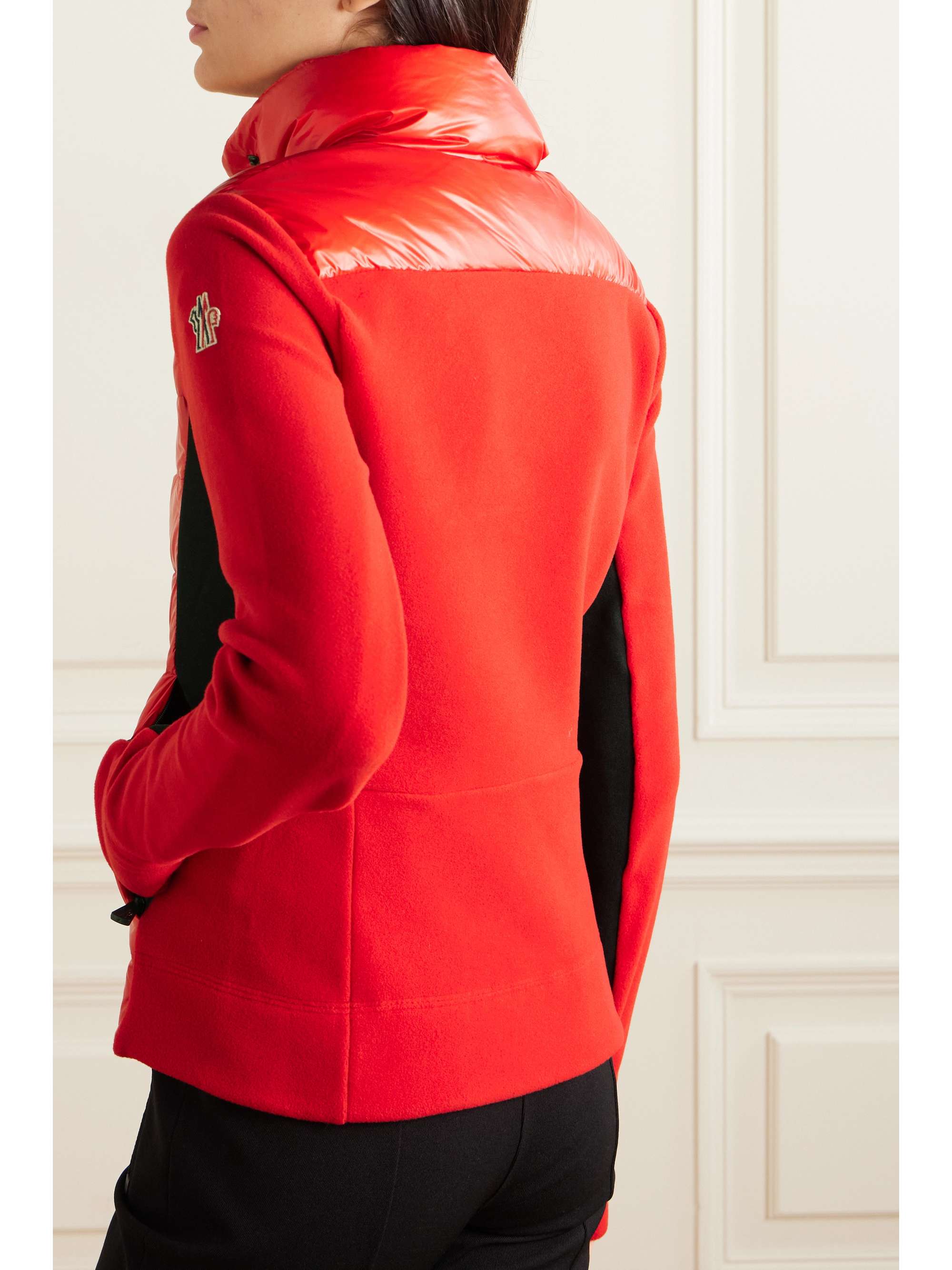 Quilted shell and stretch-jersey down ski jacket view
