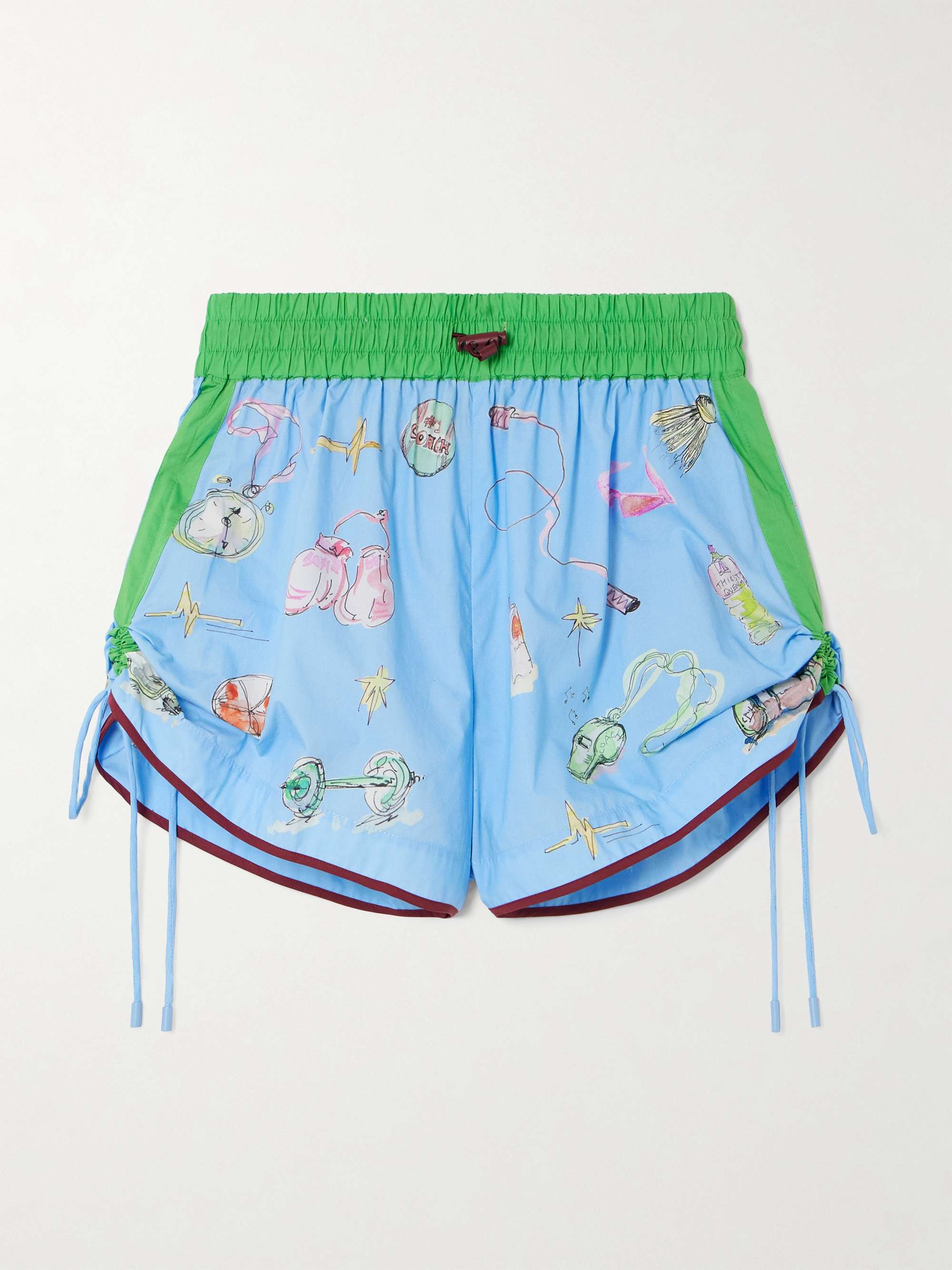 + Anouk Colantoni printed organic cotton-poplin shorts view
