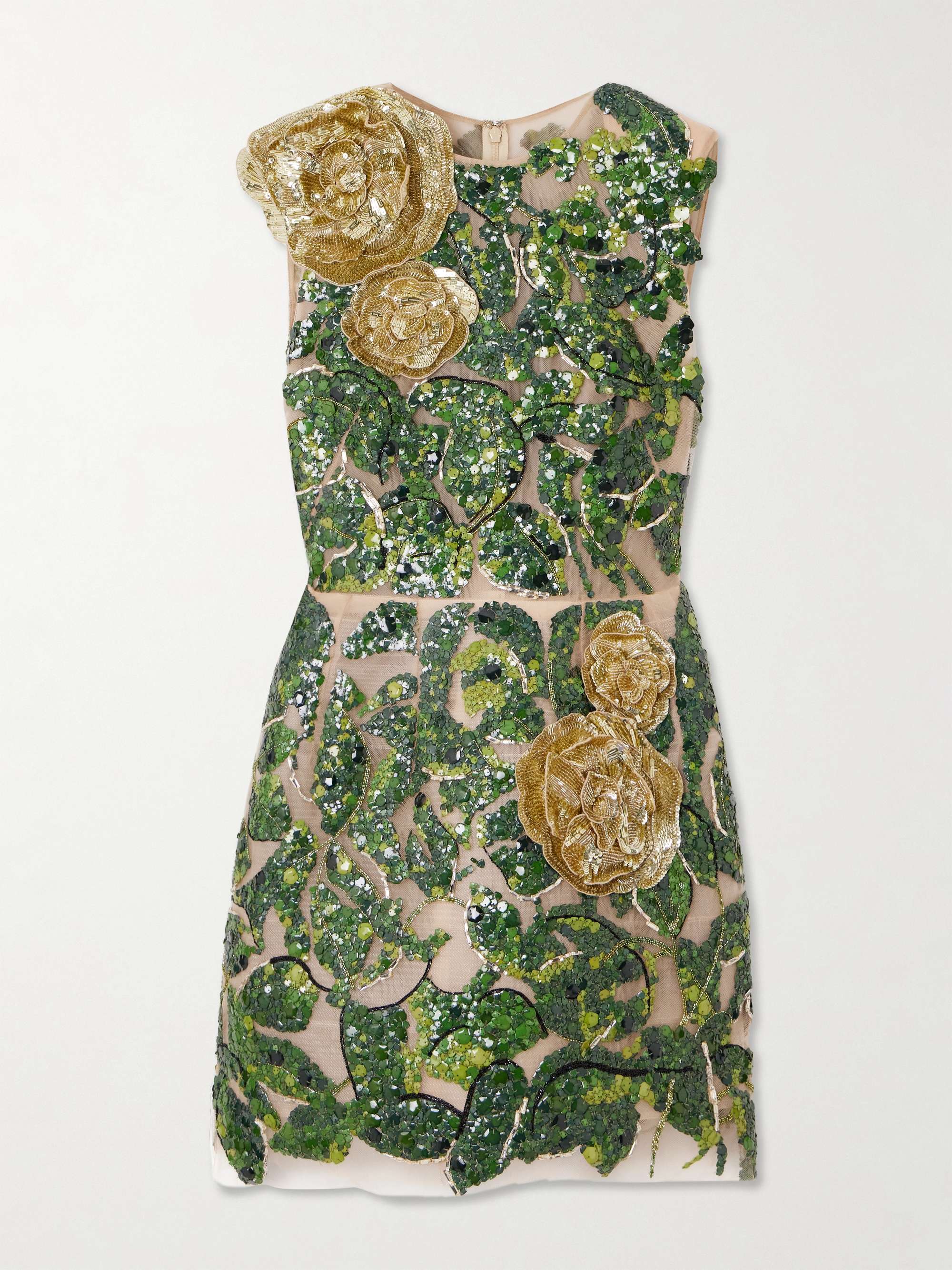 Embellished tulle mini dress view