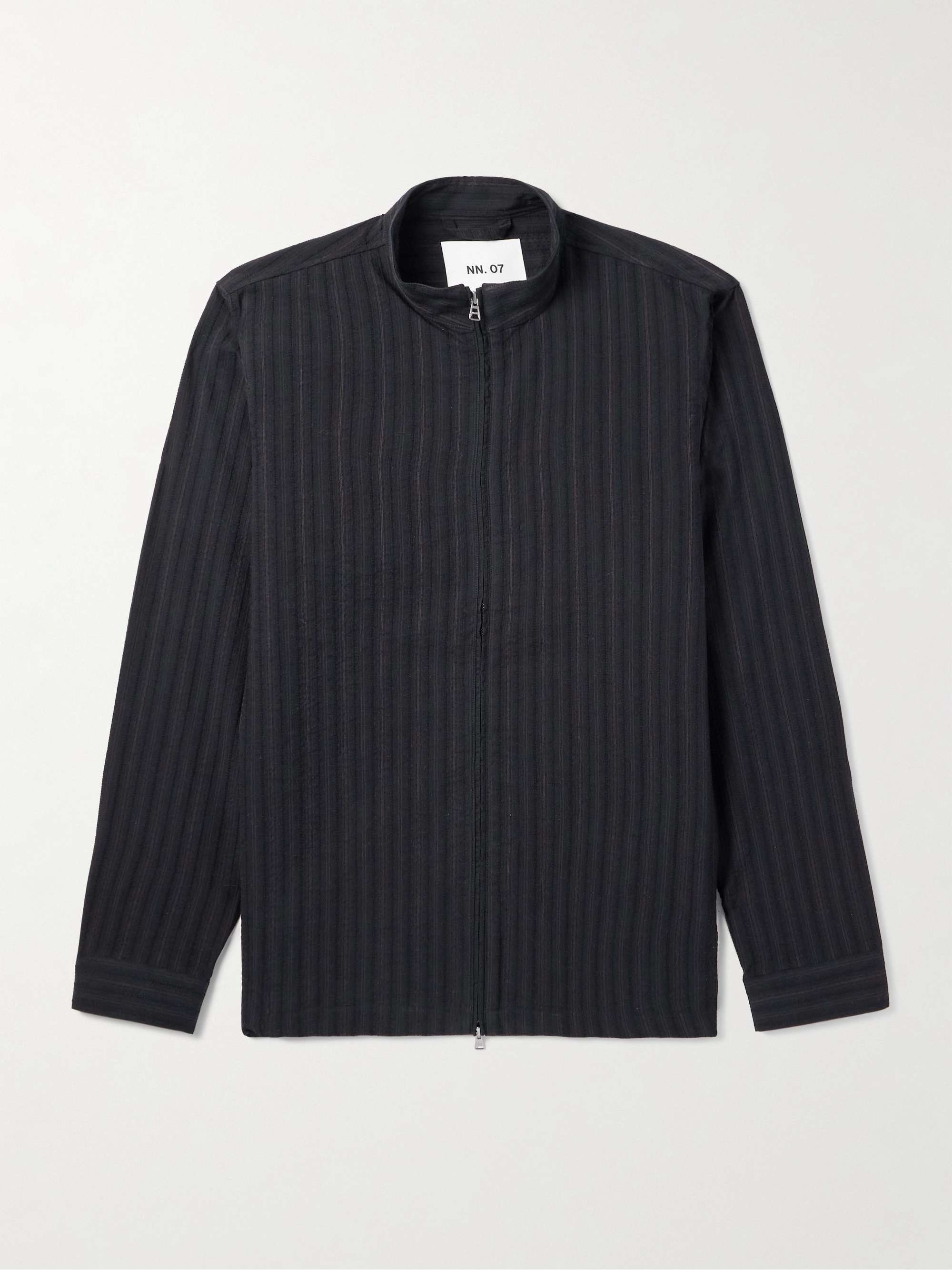 Jaxon 1921 Striped Cotton and Silk-Blend Jacket view