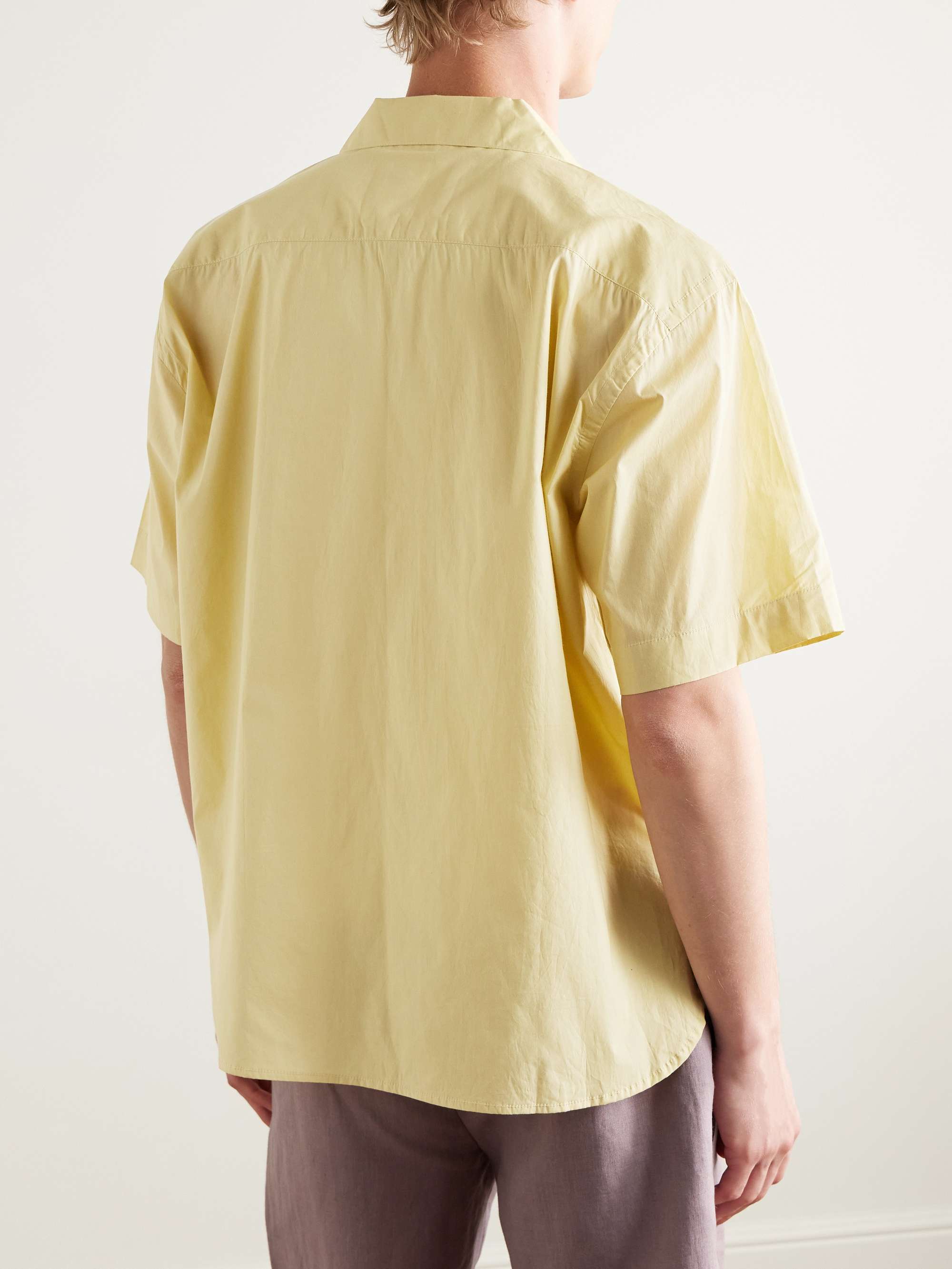 Ronen Convertible-Collar Embroidered Cotton-Poplin Shirt view