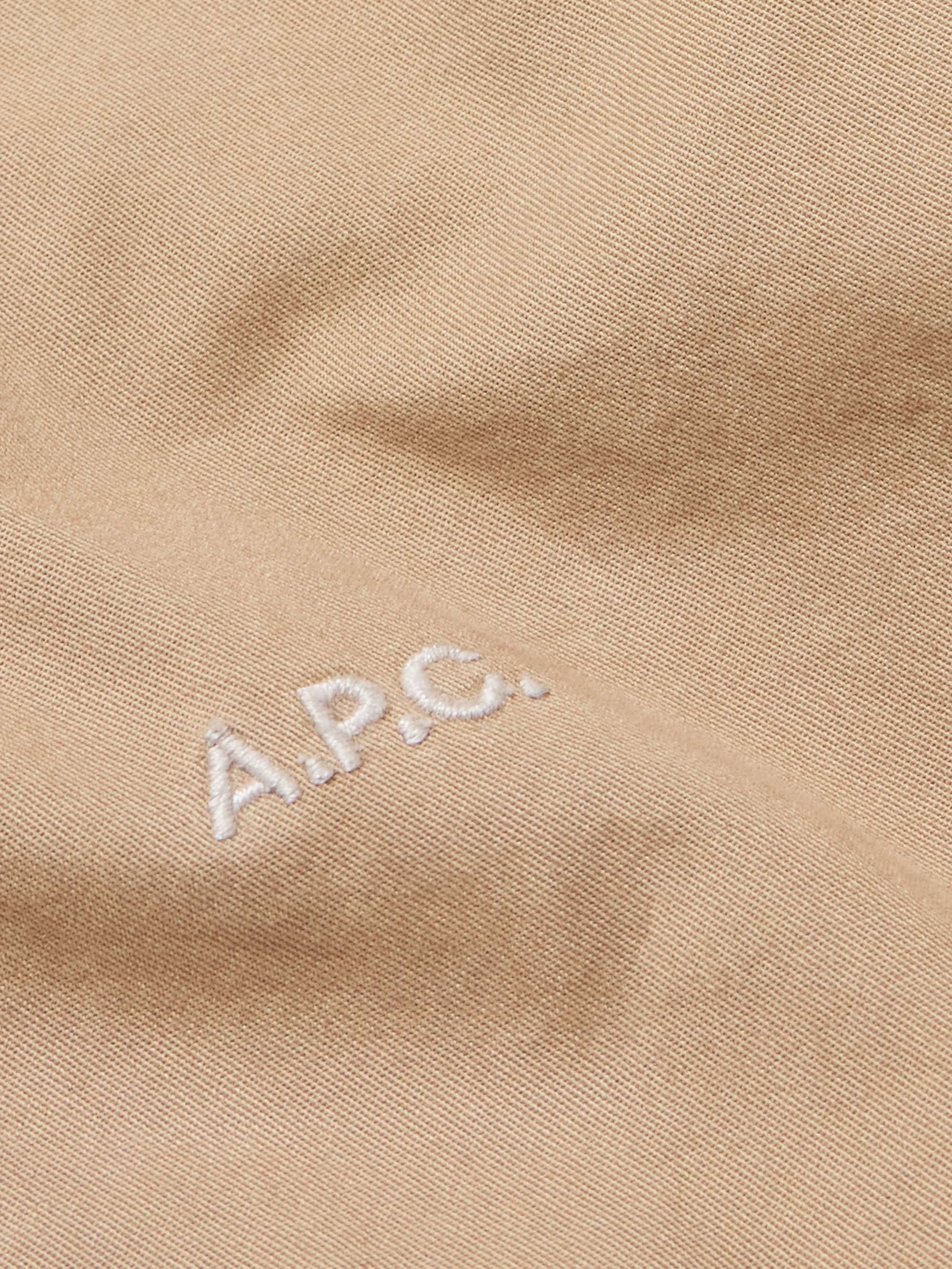 Gilbert Logo-Embroidered Organic Cotton-Twill Blouson Jacket view