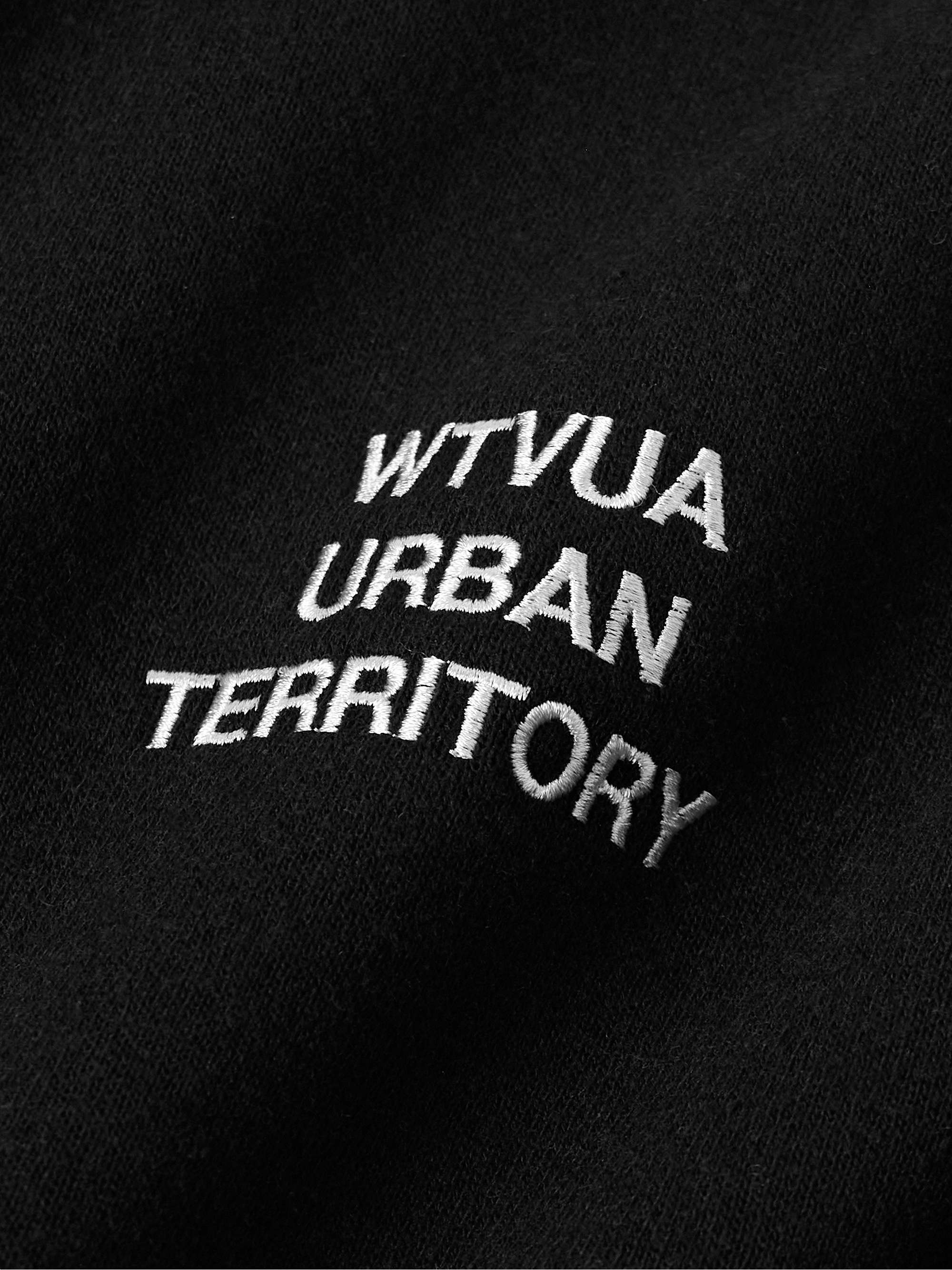 Logo-Embroidered Appliqued Cotton-Blend Jersey Half-Zip Sweatshirt view