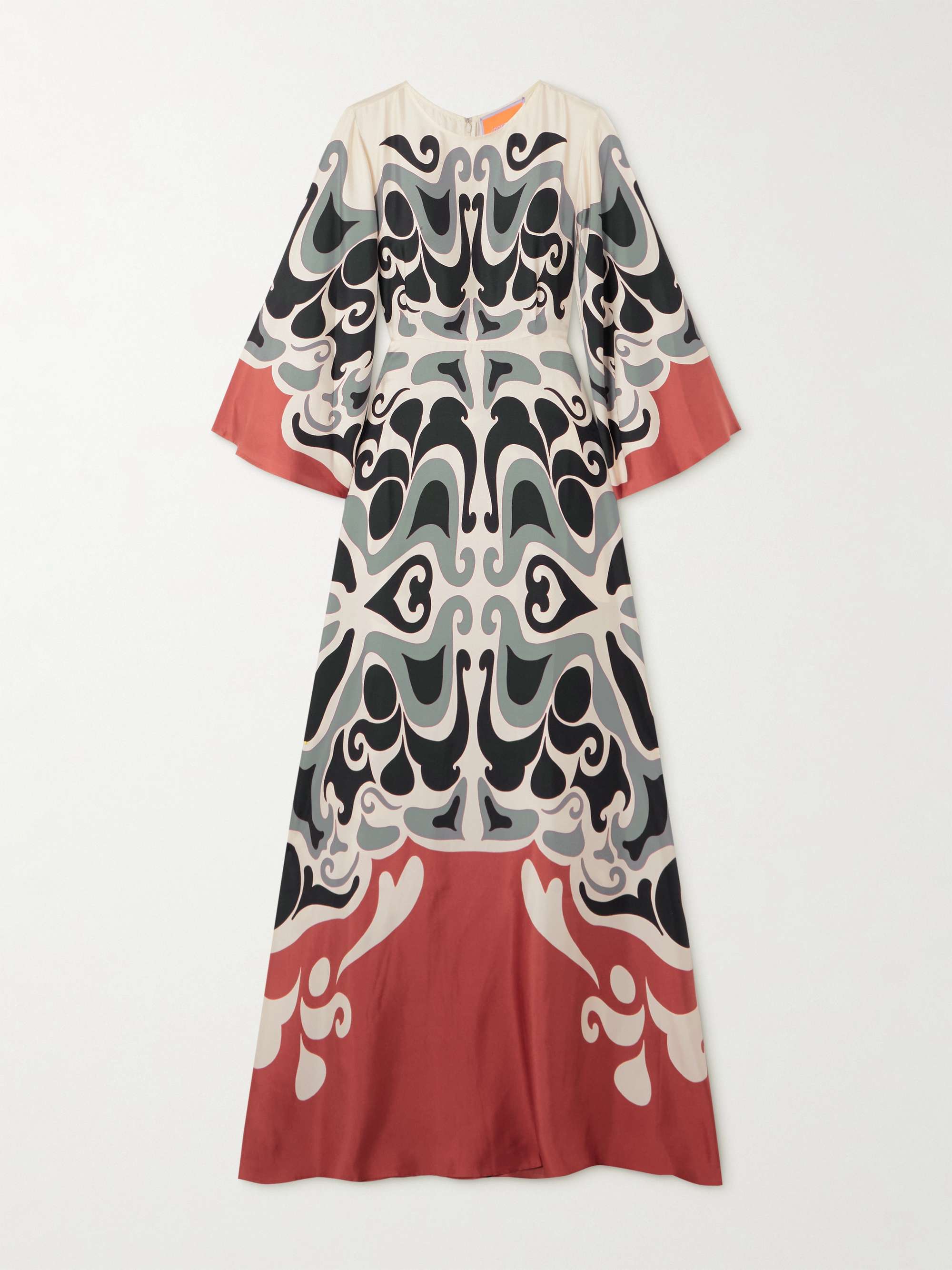 Silk-twill maxi dress view