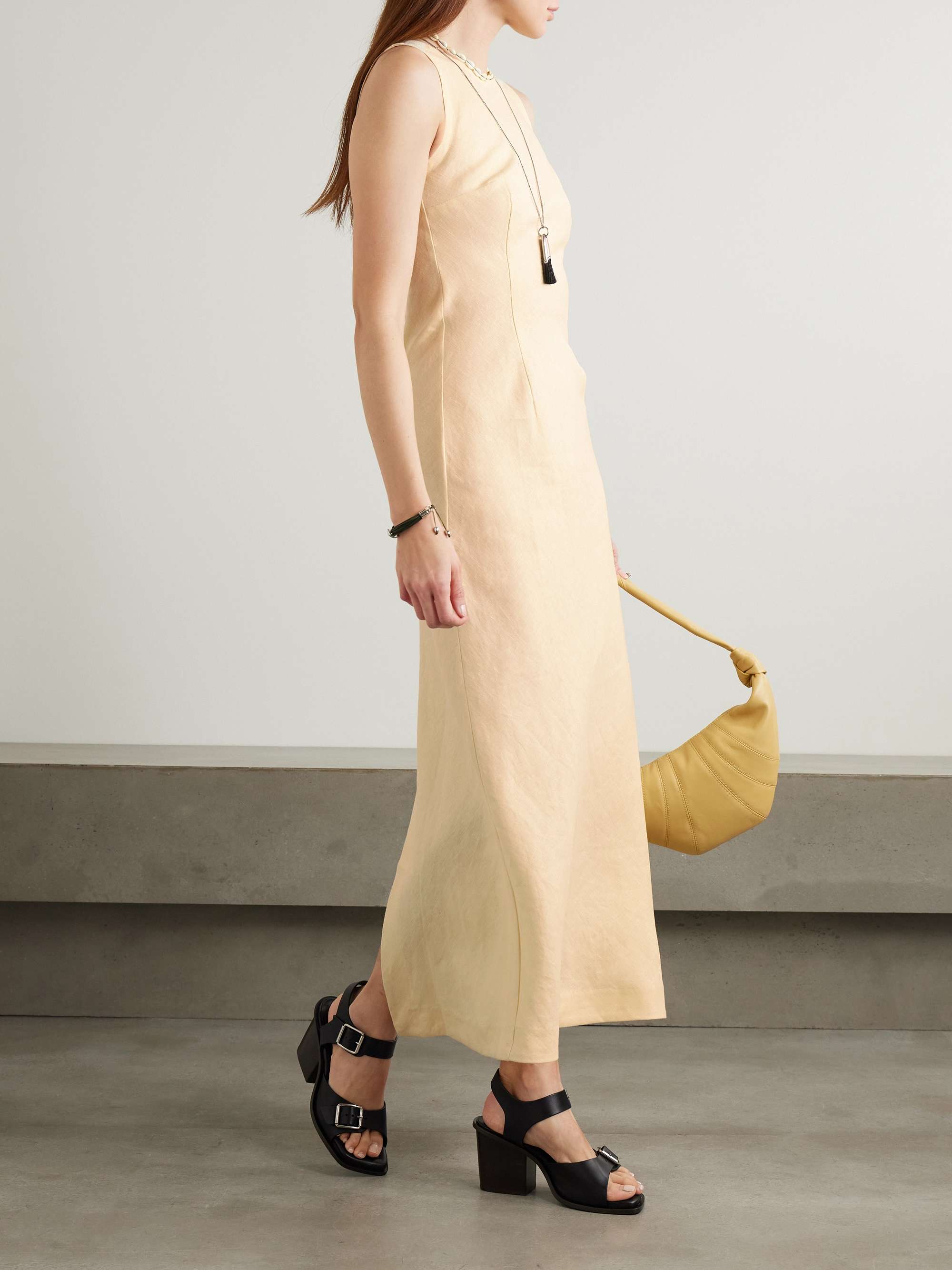 Lydie linen maxi dress view