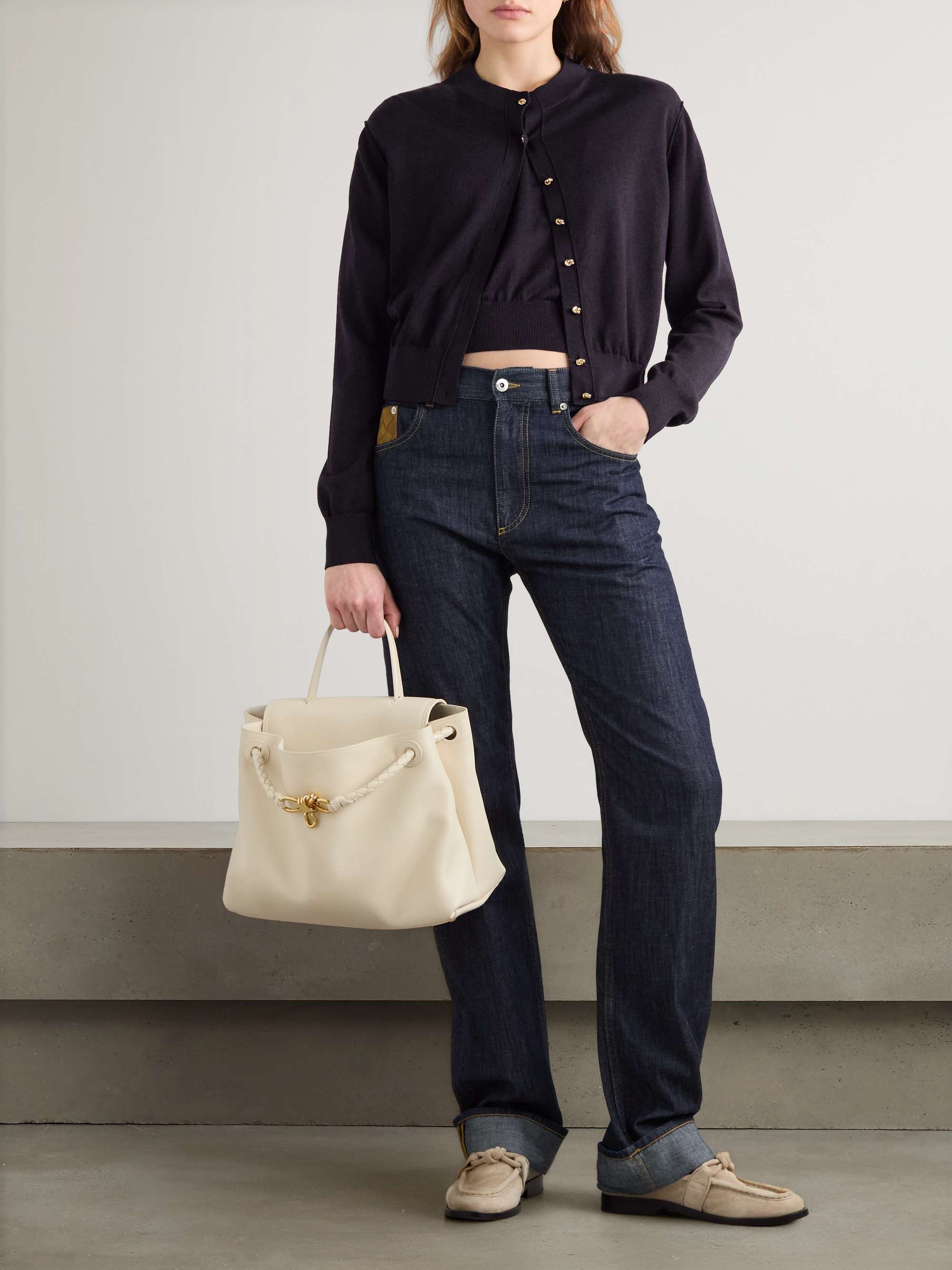 Cotton-blend tank and cardigan set view
