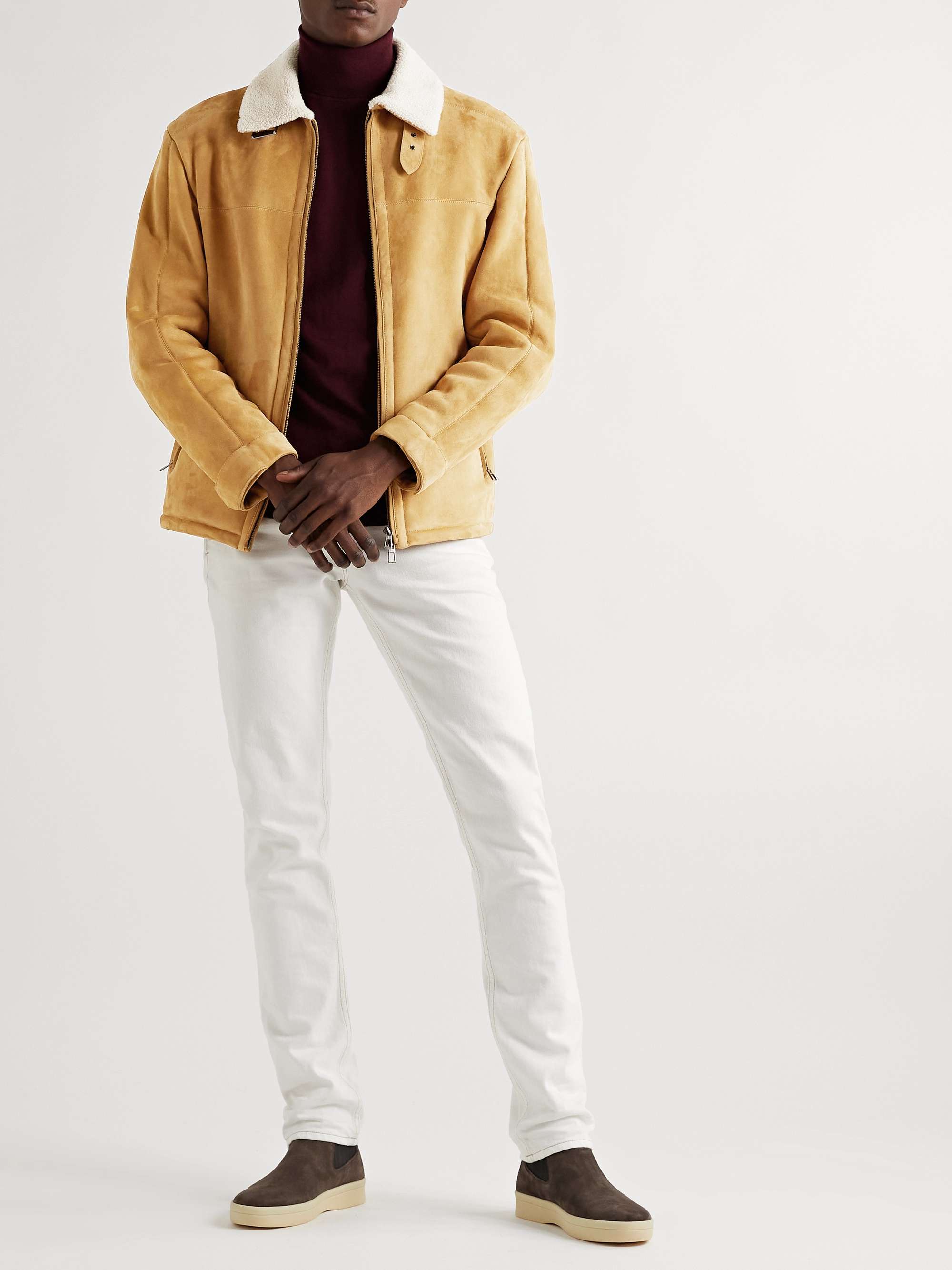 Ravelstone Shearling-Lined Suede Jacket view