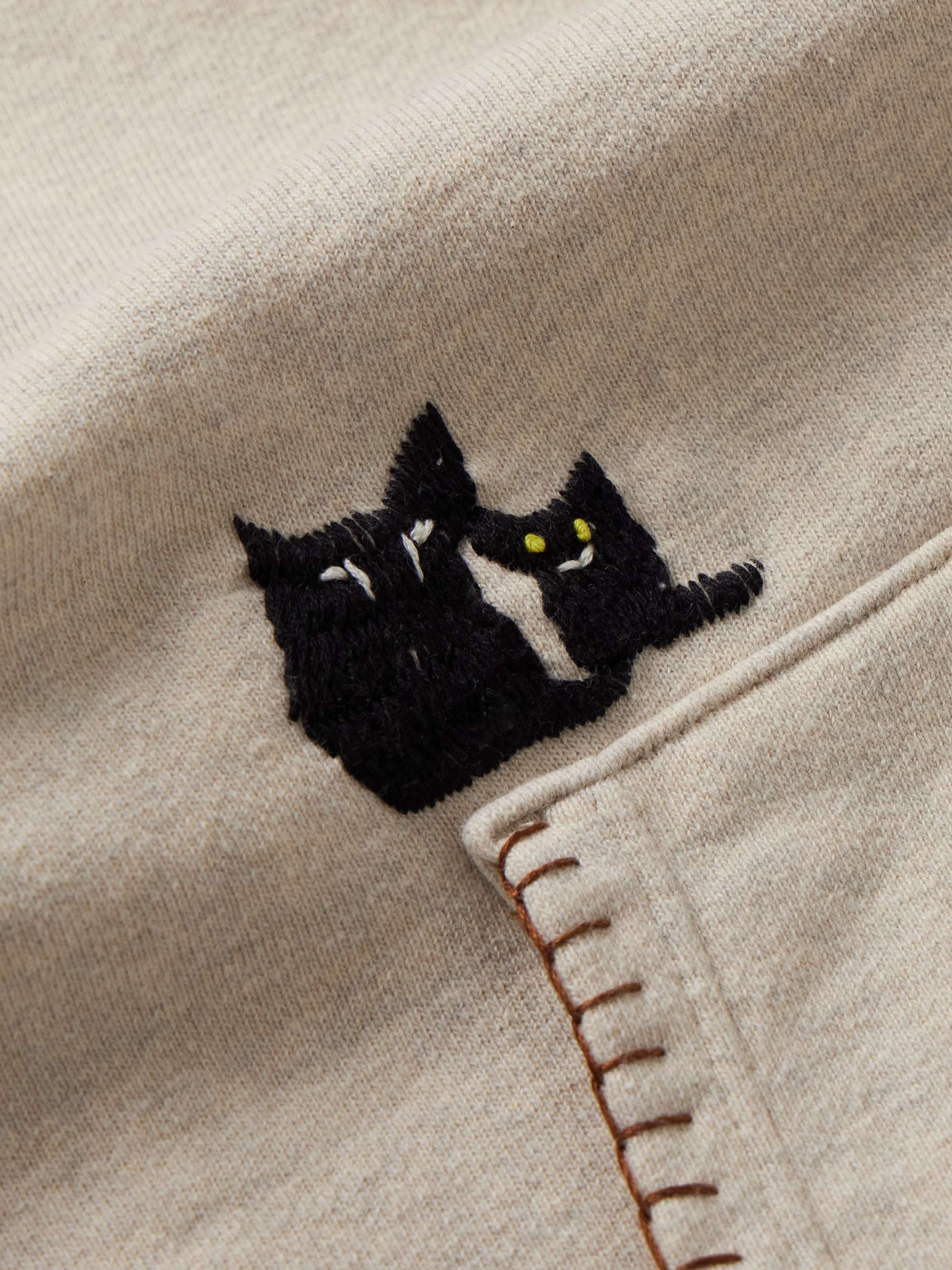 Embroidered Cotton-Jersey Hoodie view