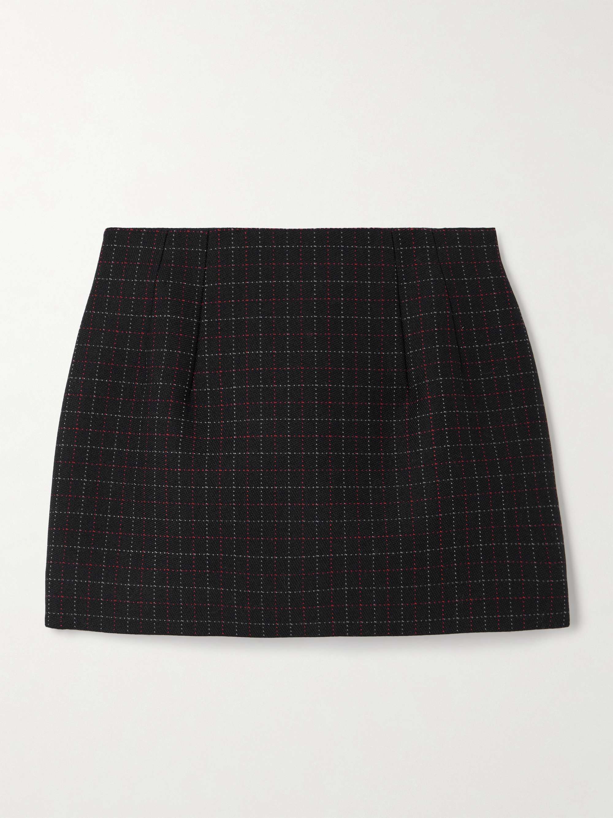 Contour checked wool mini skirt view
